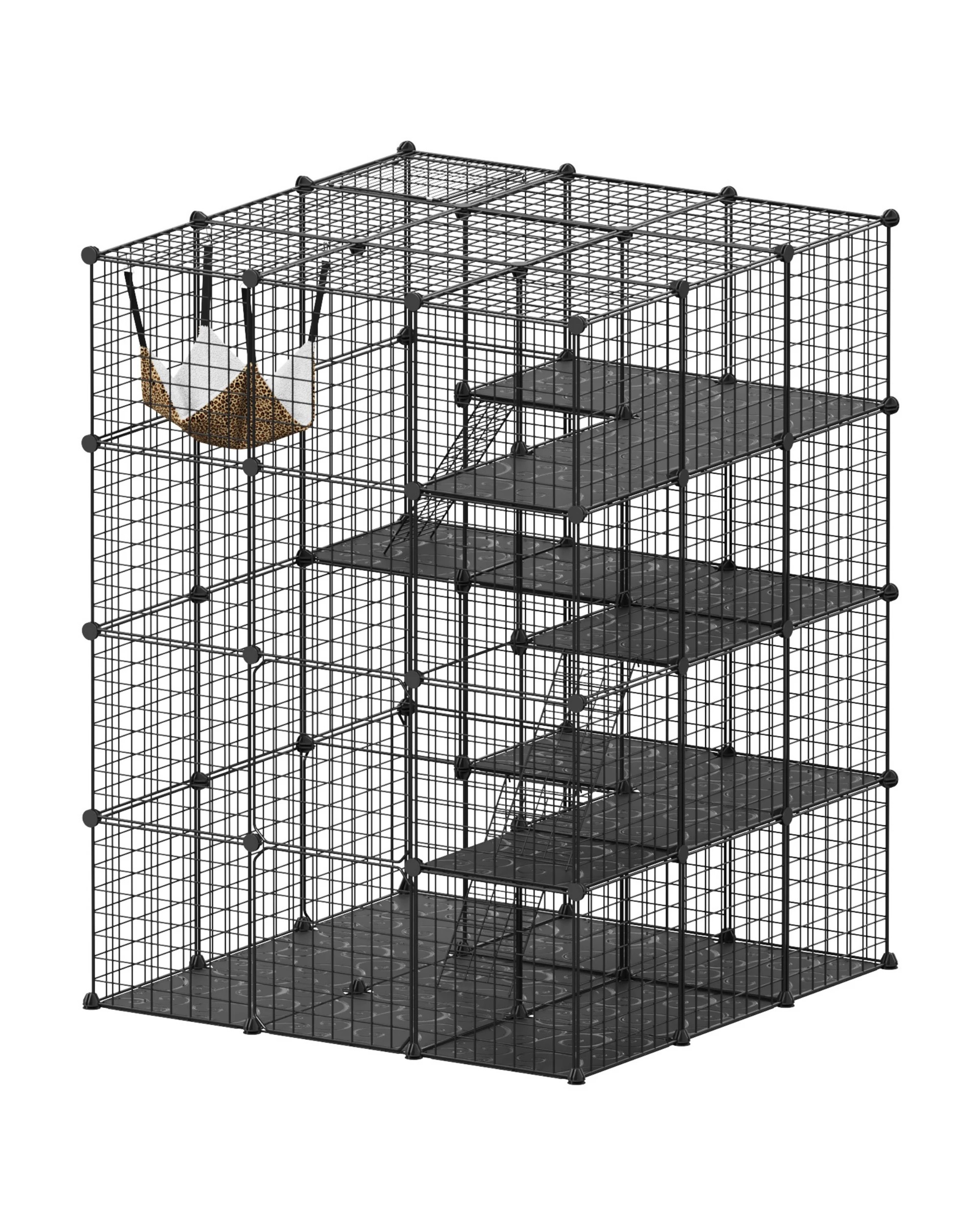8 Advwin 4 Tier DIY Cat Cage Pet Crate Cat Villa Cat Enclosure, 8 of 8
