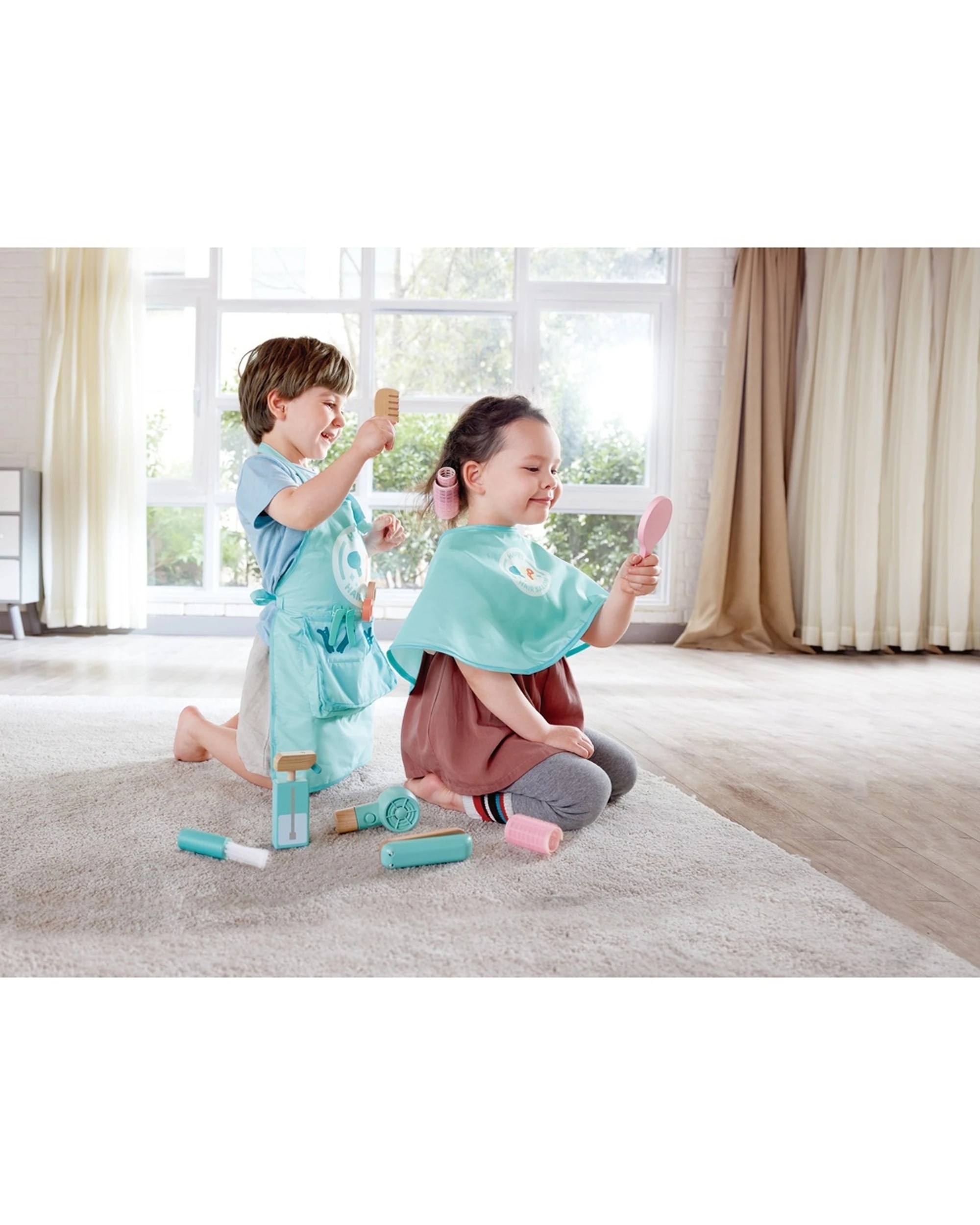 4 Hape Super Stylish Hair Salon Set With Tools Apron Activity - Multi, 4 of 4