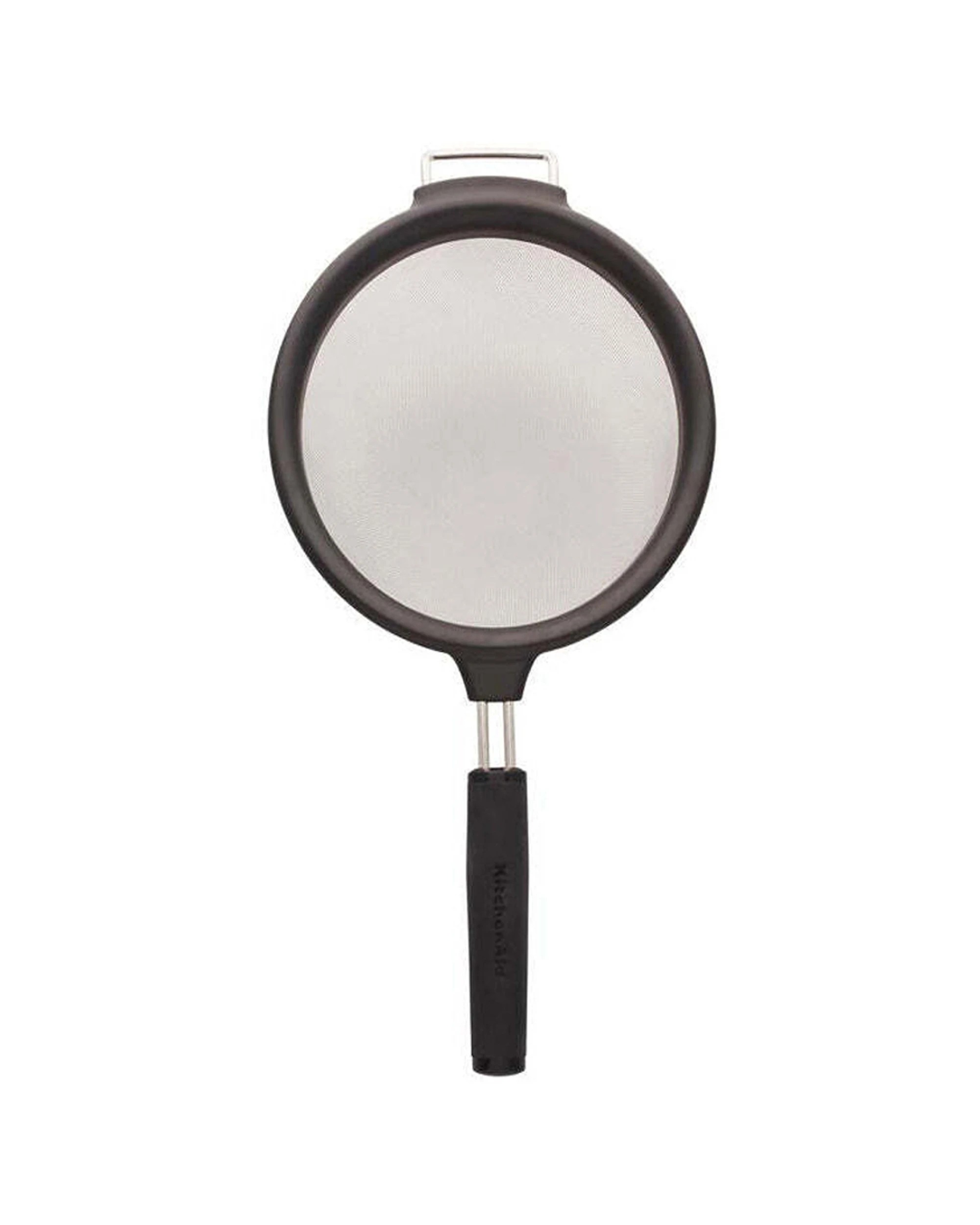 1 Kitchenaid Soft Touch Strainer 17.5cm Stainless Steel Mesh With Nylon Frame - Black, 1 of 3