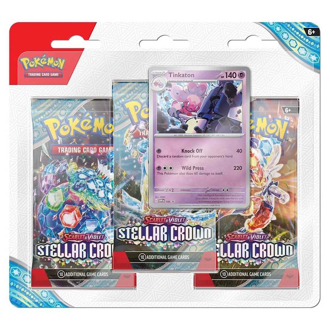 2 Pokemon Trading Card Game: Scarlet & Violet Stellar Crown Three-Booster Blister Pack - Assorted, 2 of 4
