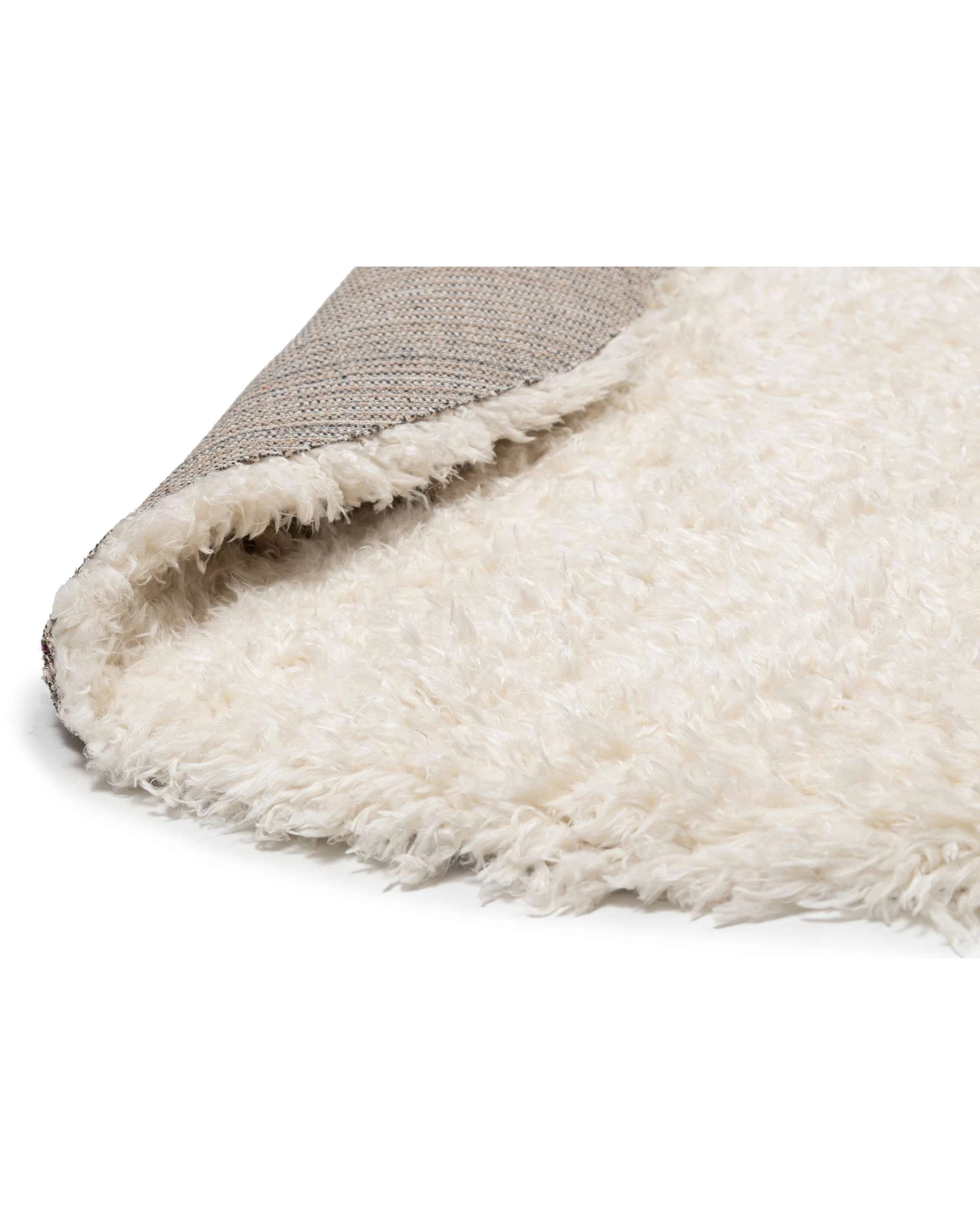 5 Loopsie Tamale Shag Round Rug-240cm x 240cm - White, 5 of 8
