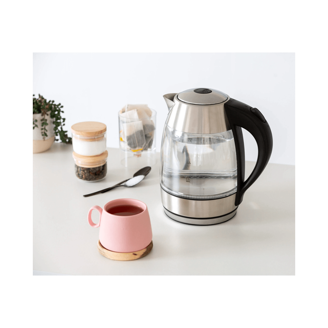 2 Healthy Choice 1.7 Litre Glass Kettle with 360 degrees Rotational Base, 2 of 5