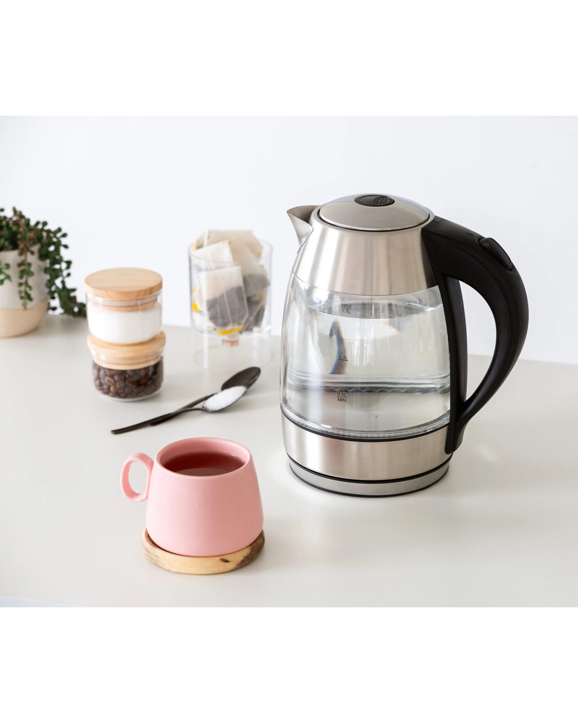 2 Healthy Choice 1.7 Litre Glass Kettle with 360 degrees Rotational Base, 2 of 5