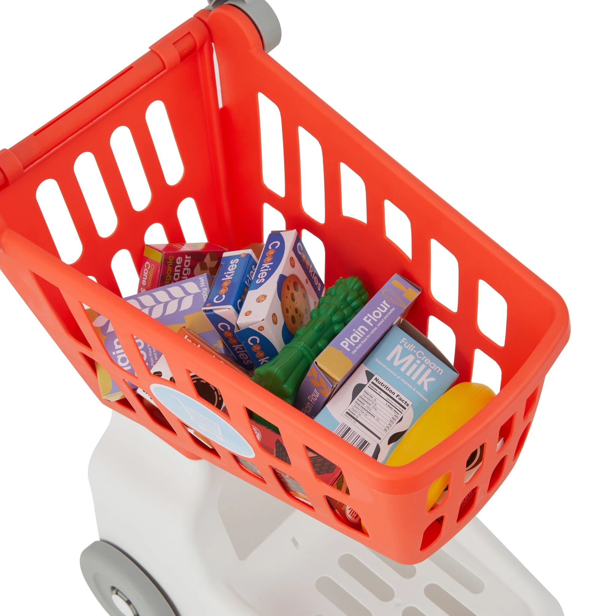 6 18 Piece Shopping Trolley and Food Playset, 6 of 9