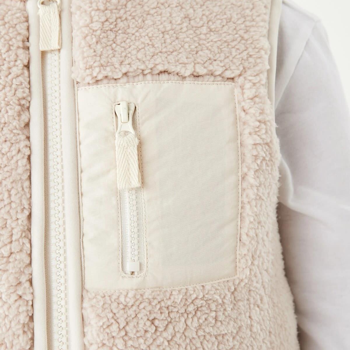 6 Teddy Vest Crm Beige, 6 of 10