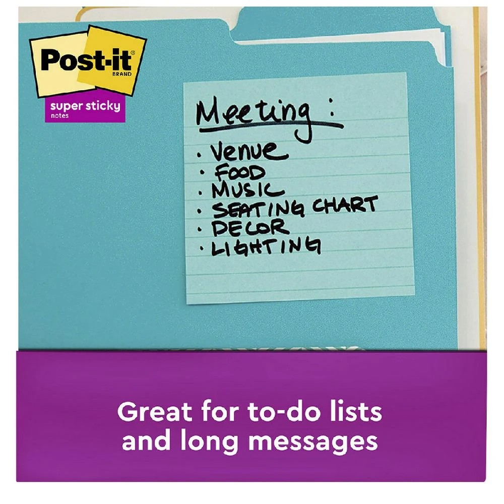 4 Post-it Super Sticky Notes 101 x 101mm Supernova Neons 3 Pack, 4 of 10