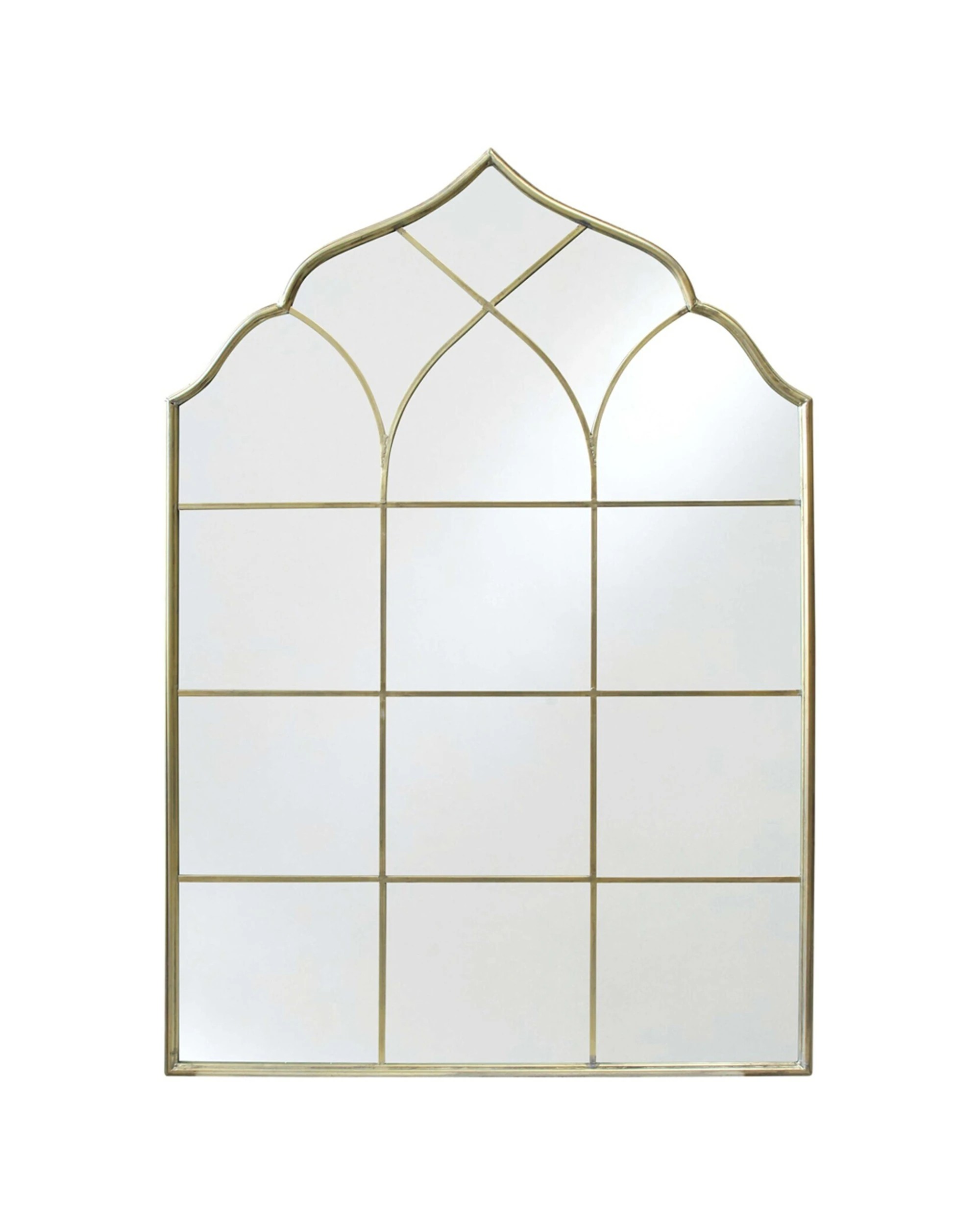 1 LVD Metal Mirror Antonia Arch Top Wall Hanging 130.5cm - Gold, 1 of 3