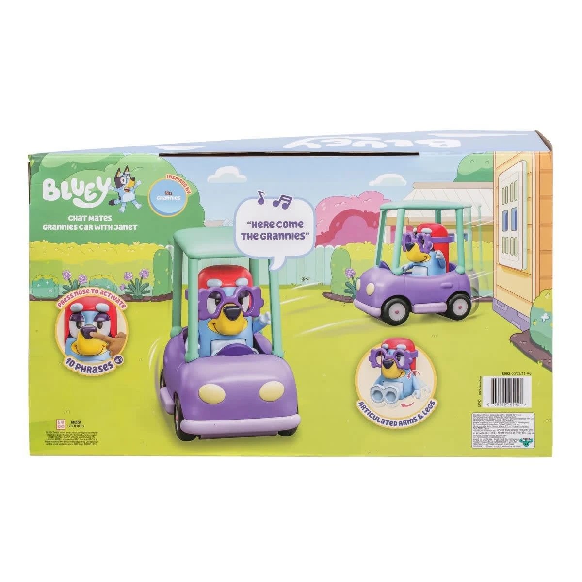 9 Bluey: Chat Mates Figure & Vehicle - Grannies Car with Janet, 9 of 10