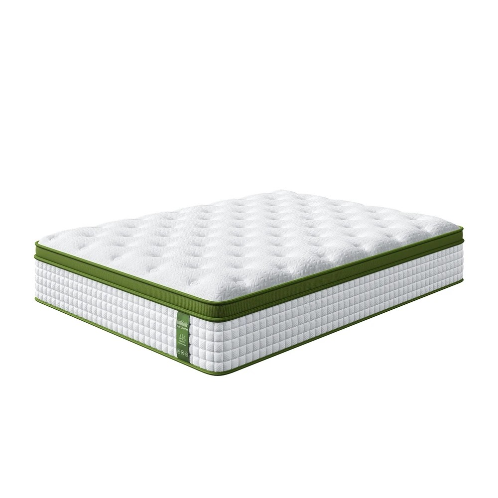 1 BedStory Queen Mattress 34cm Medium  Hybrid Mattress for Pressure Relief Motion Isolation - Queen Bed - White, 1 of 10