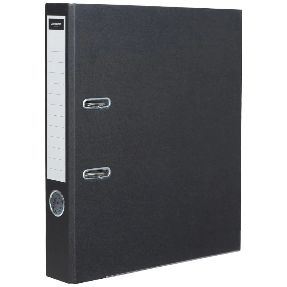 1 J.Burrows A4 Recycled Greyboard Half Lever Arch Binder Black, 1 of 3
