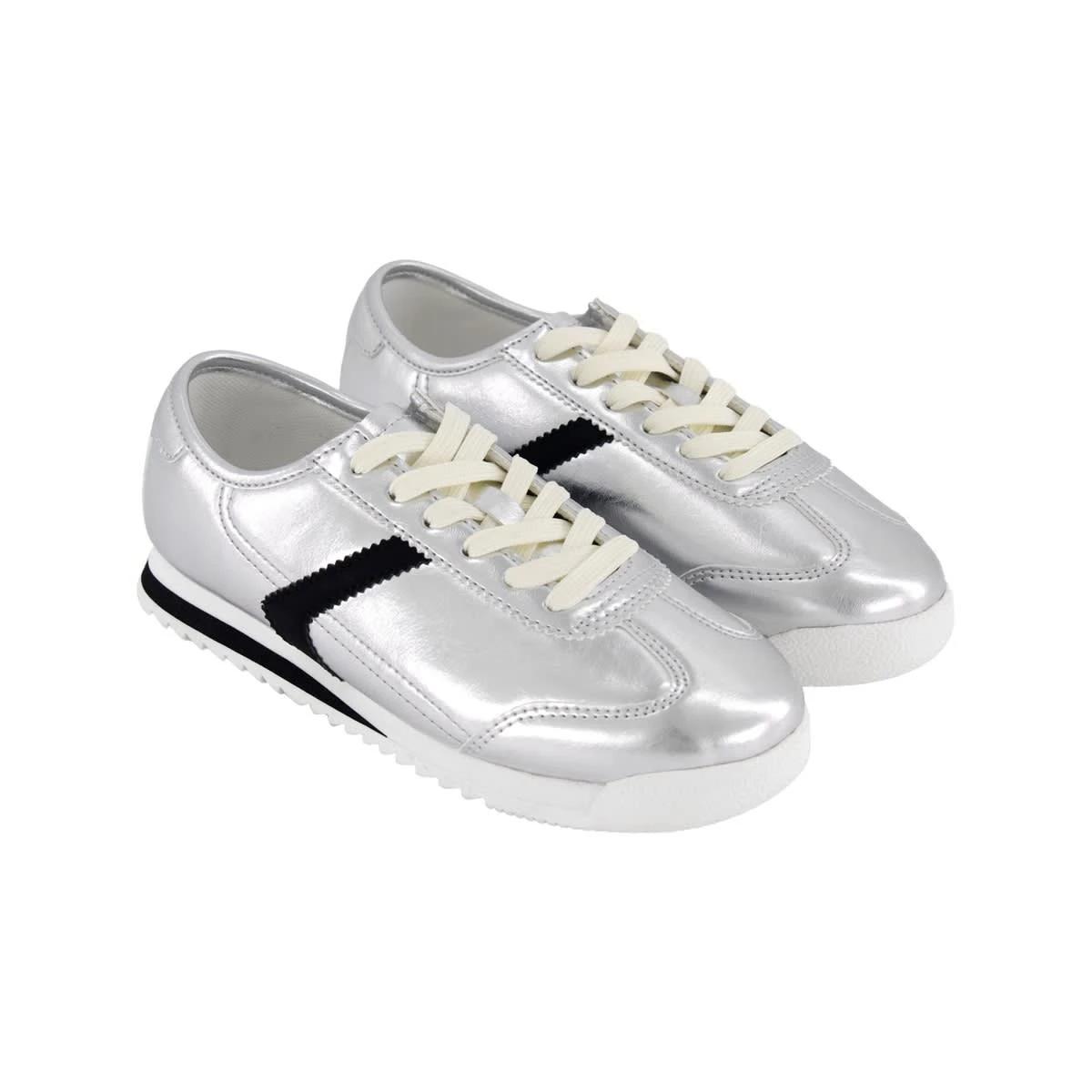 4 Senior Retro Sneakers Silver, 4 of 5