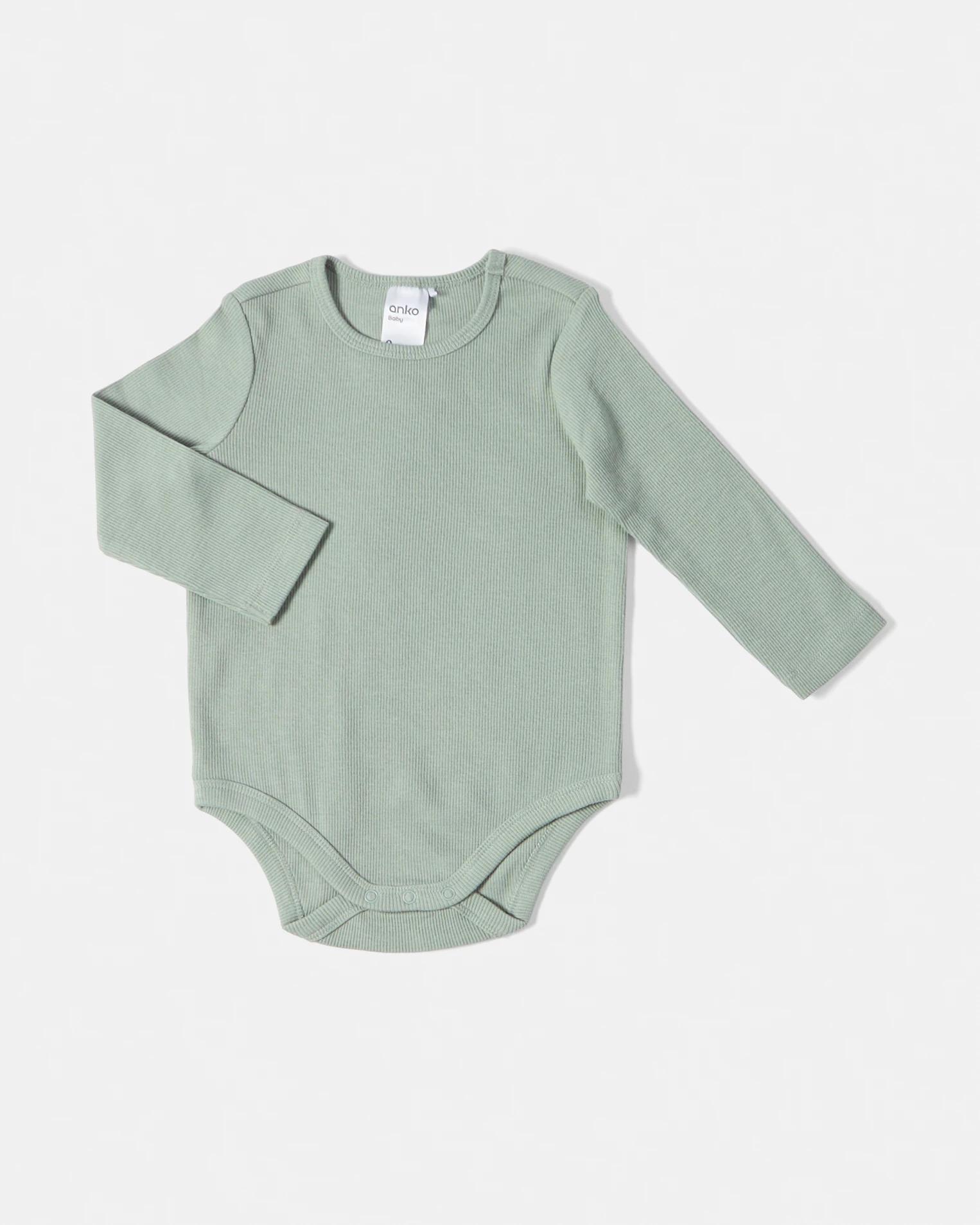 4 3 Pack Cotton Long Sleeve Bodysuits Grn Dino, 4 of 8