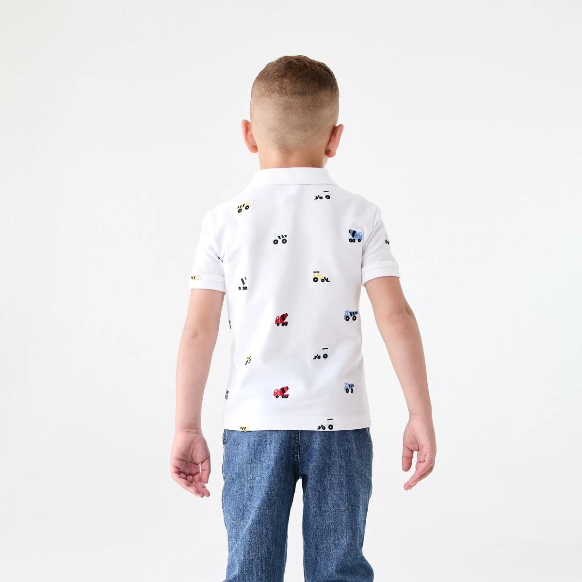 2 Embroidery Polo T-shirt SIMPLE MINI DIGGER WHITE, 2 of 6