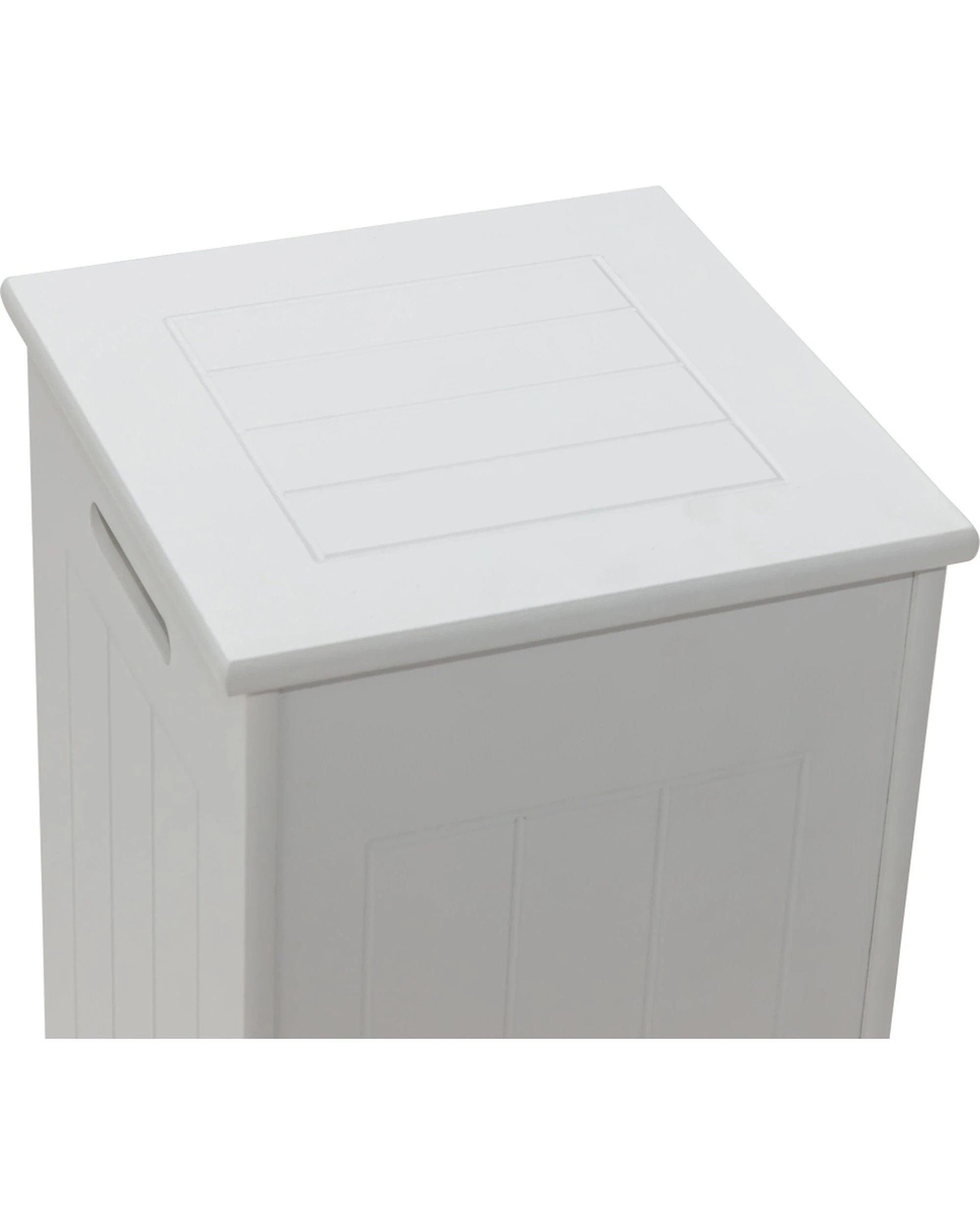 9 Alpine Bay Maine Bathroom Laundry Storage Hamper Basket MDF Construction 30x30x60cm - White, 9 of 9