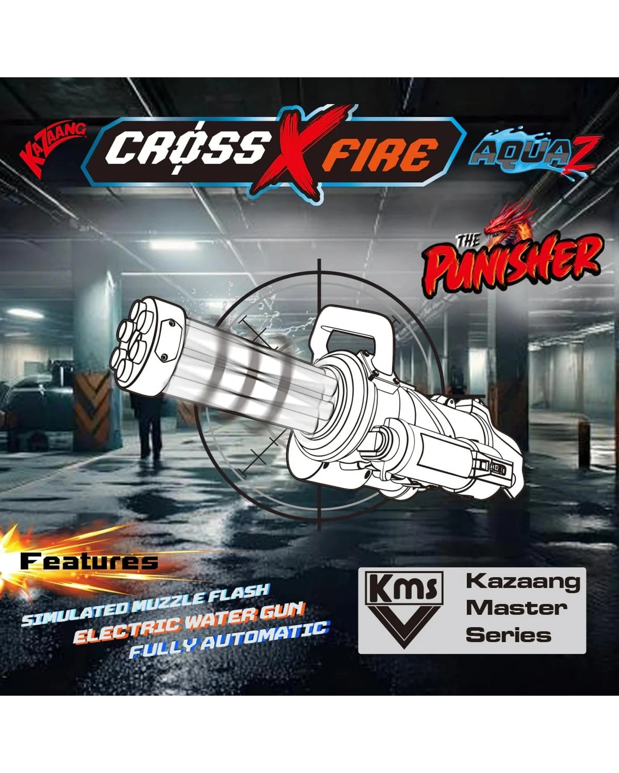 2 CrossXFire AquaZ Punisher Electric Water Gun, 2 of 5