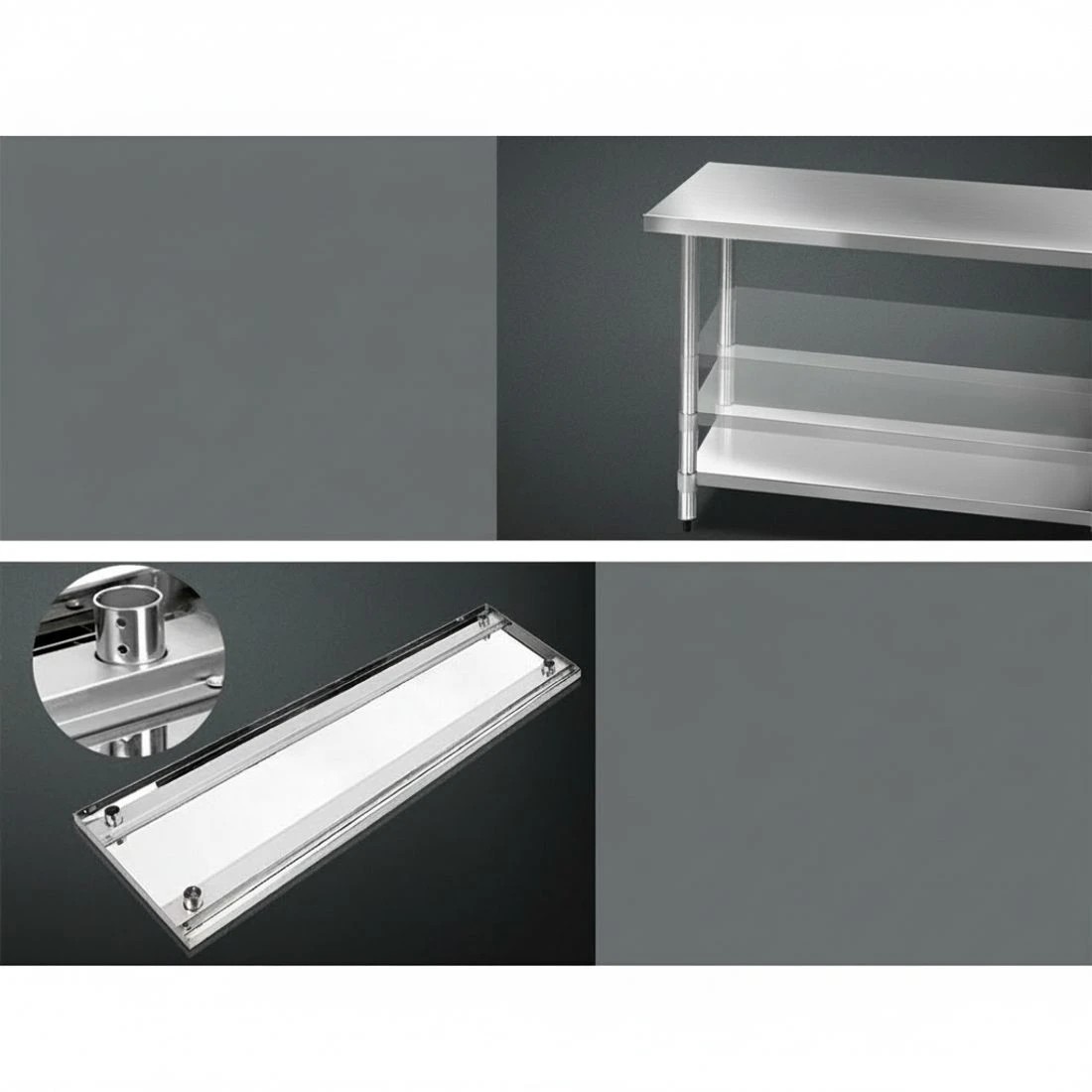 3 Cefito 1829x610mm Stainless Steel Kitchen Bench 430 - Silver, 3 of 6