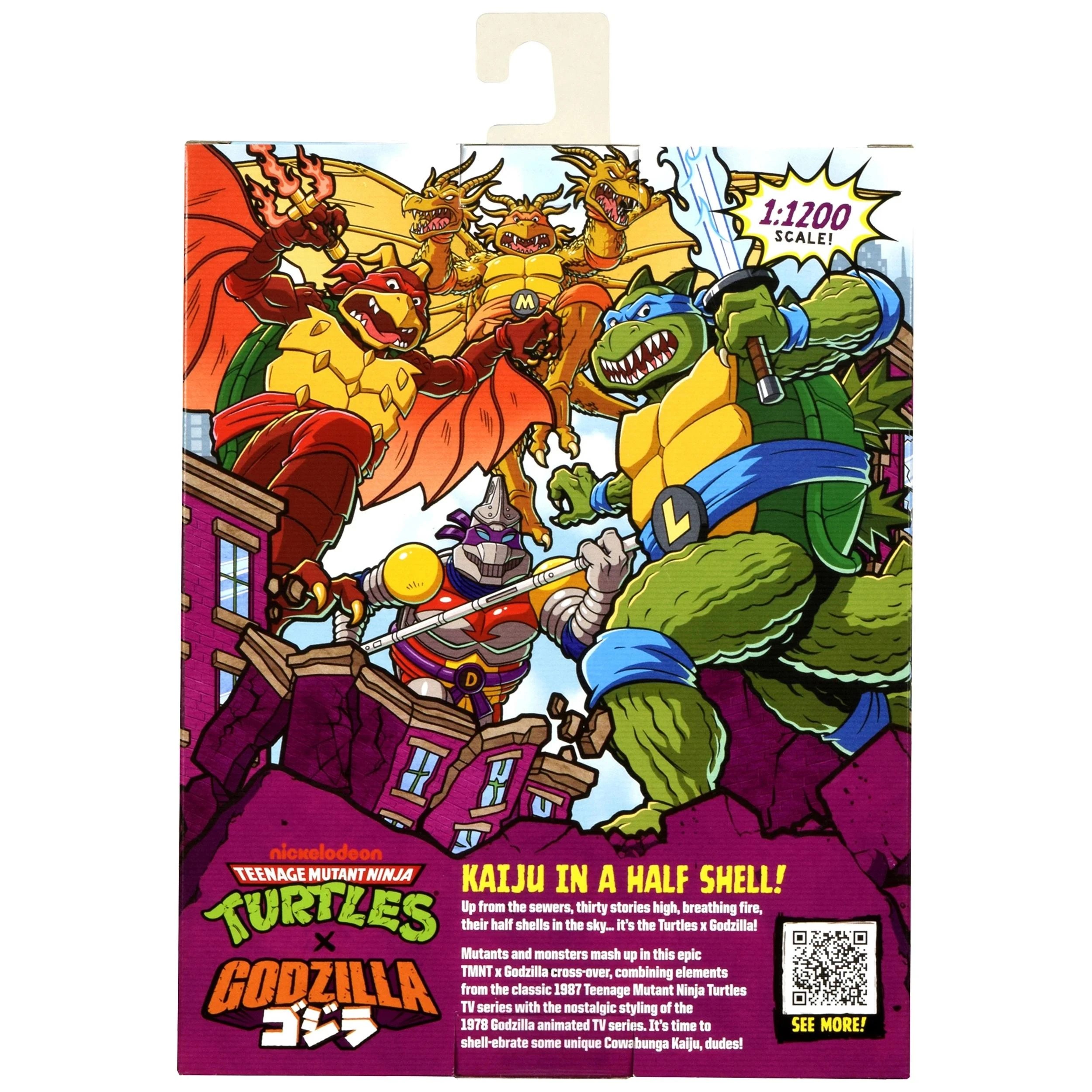 6 TMNT Teenage Mutant Ninja Turtles X Godzilla Figures - Raph X Rodan - Multi, 6 of 6