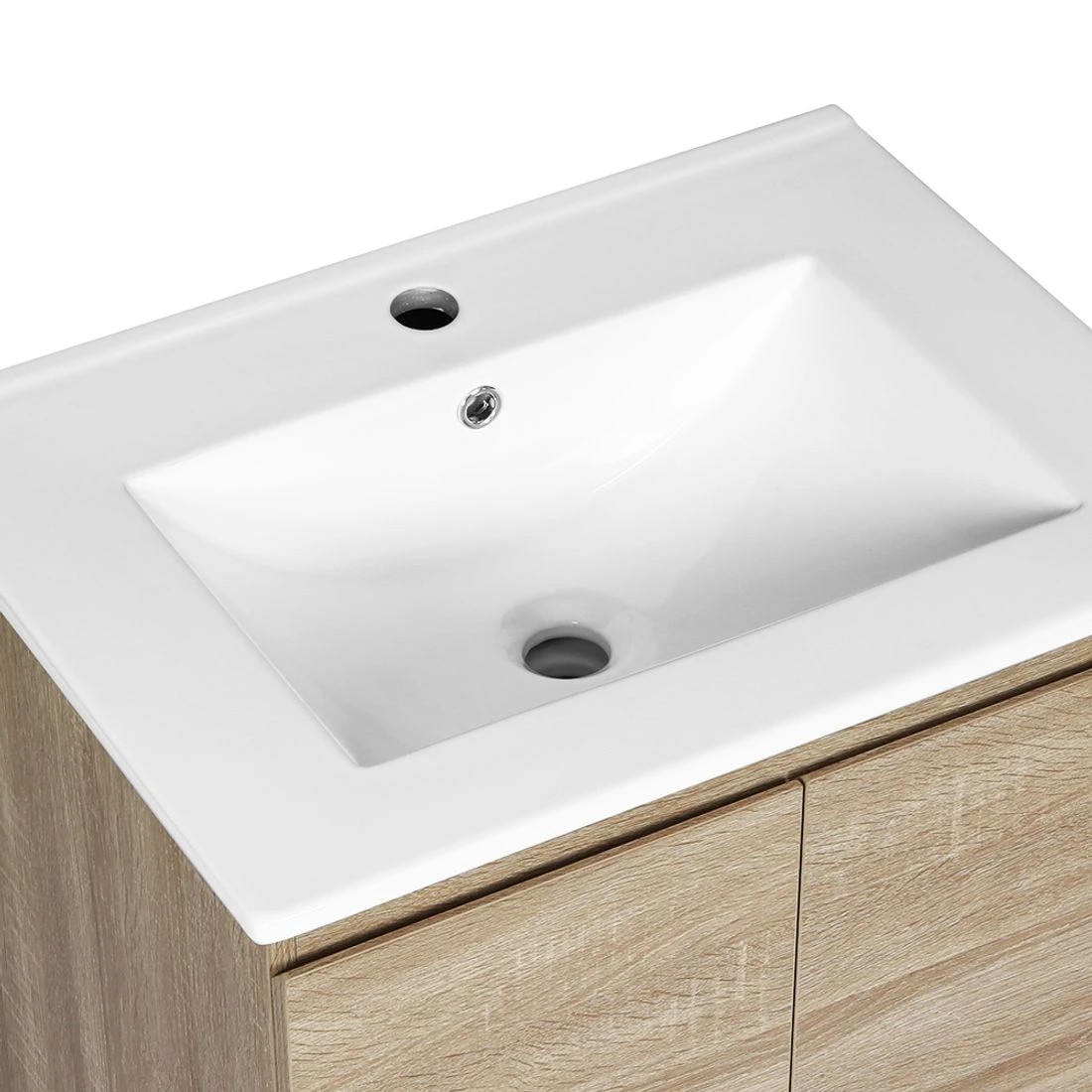 2 Cefito Vanity Unit 600mm with Basin - Brown, 2 of 7
