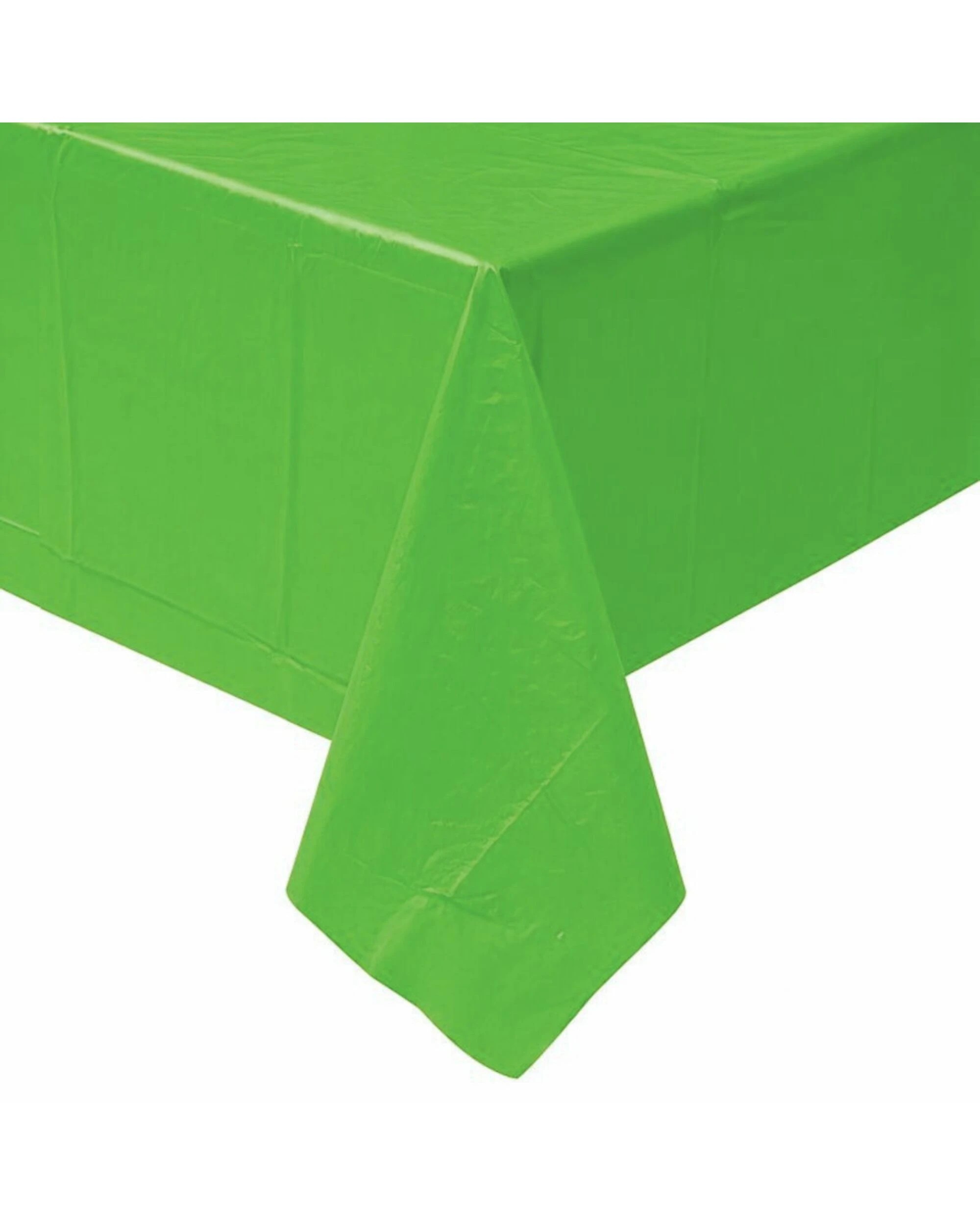 1 Unique Lime Green Rectangular Plastic Tablecloth - Lime Green, 1 of 2