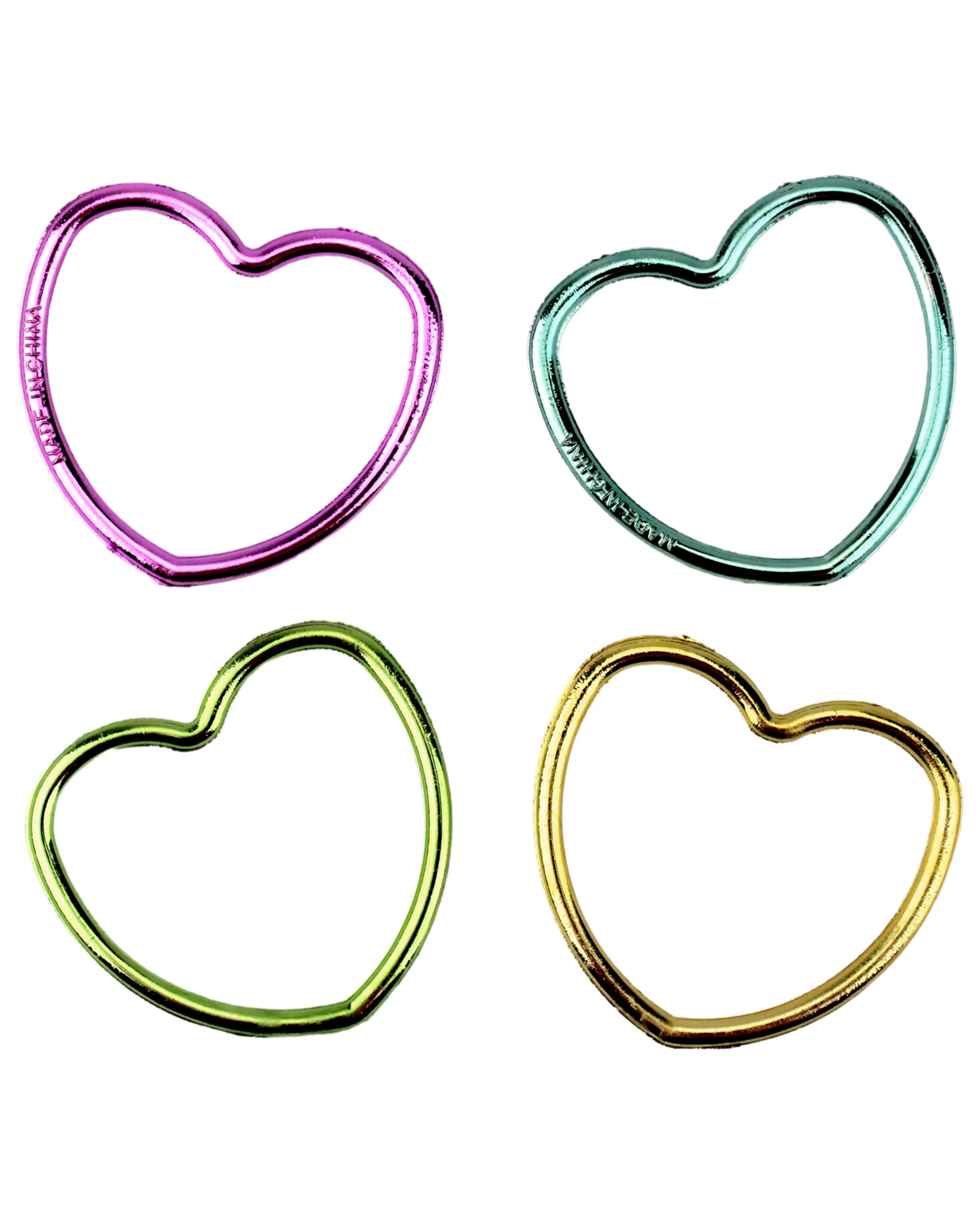 1 Unique Shiny Heart Shape Plastic Bangles Pack of 12 - Multi, 1 of 2