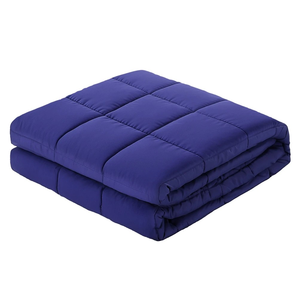 1 Giselle 6.8kg Adults Size Anti Anxiety Weighted Blanket Gravity Blankets Royal - Blue, 1 of 9
