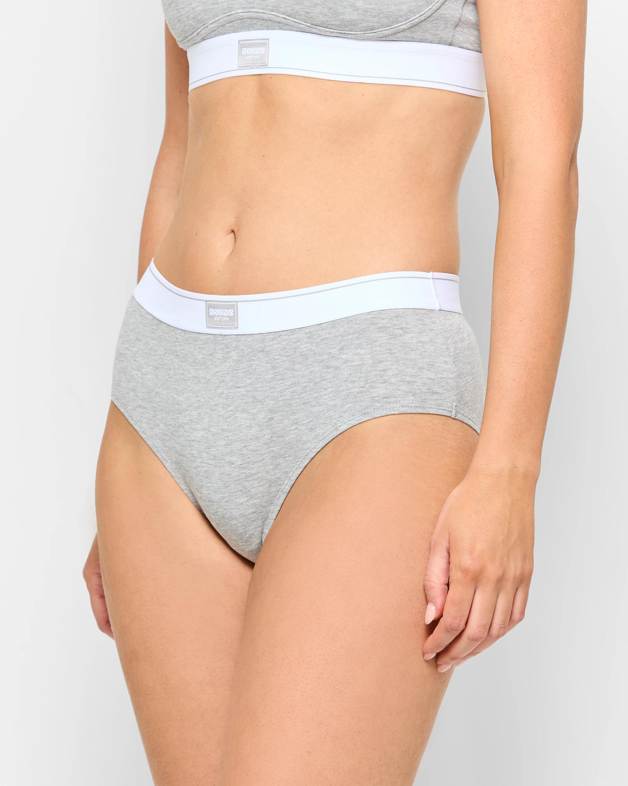 3 Originals  Full Briefs - Bonds GREY MARLE SLUB HEARTLAND, 3 of 4