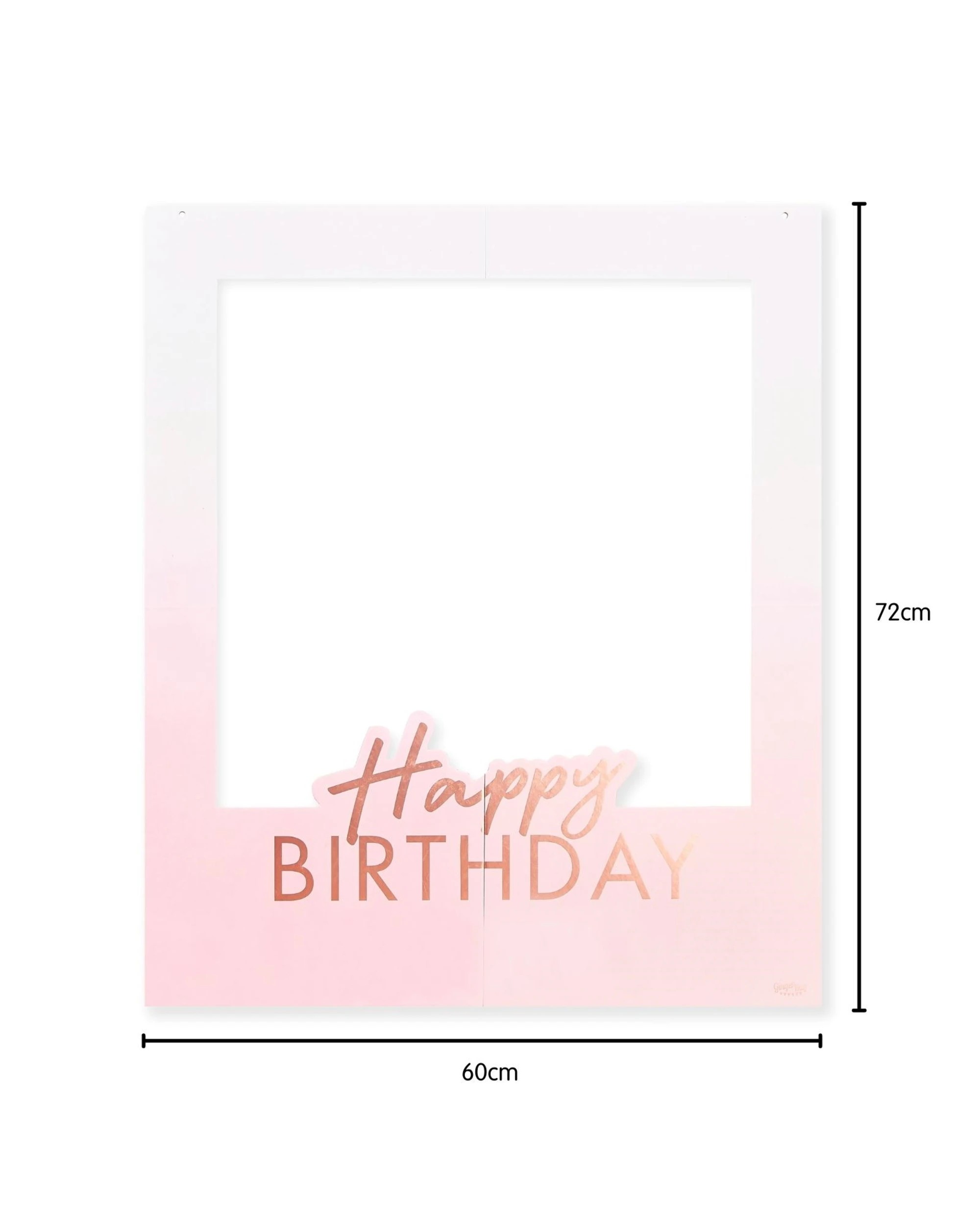 3 Ginger Ray Ginger Ray Rose Gold & Ombre Pink Customisable Happy Birthday Photo Frame, 3 of 3