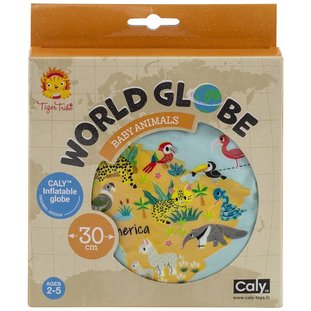 1 Tiger Tribe Inflatable World Globe Baby Animals 30cm, 1 of 4