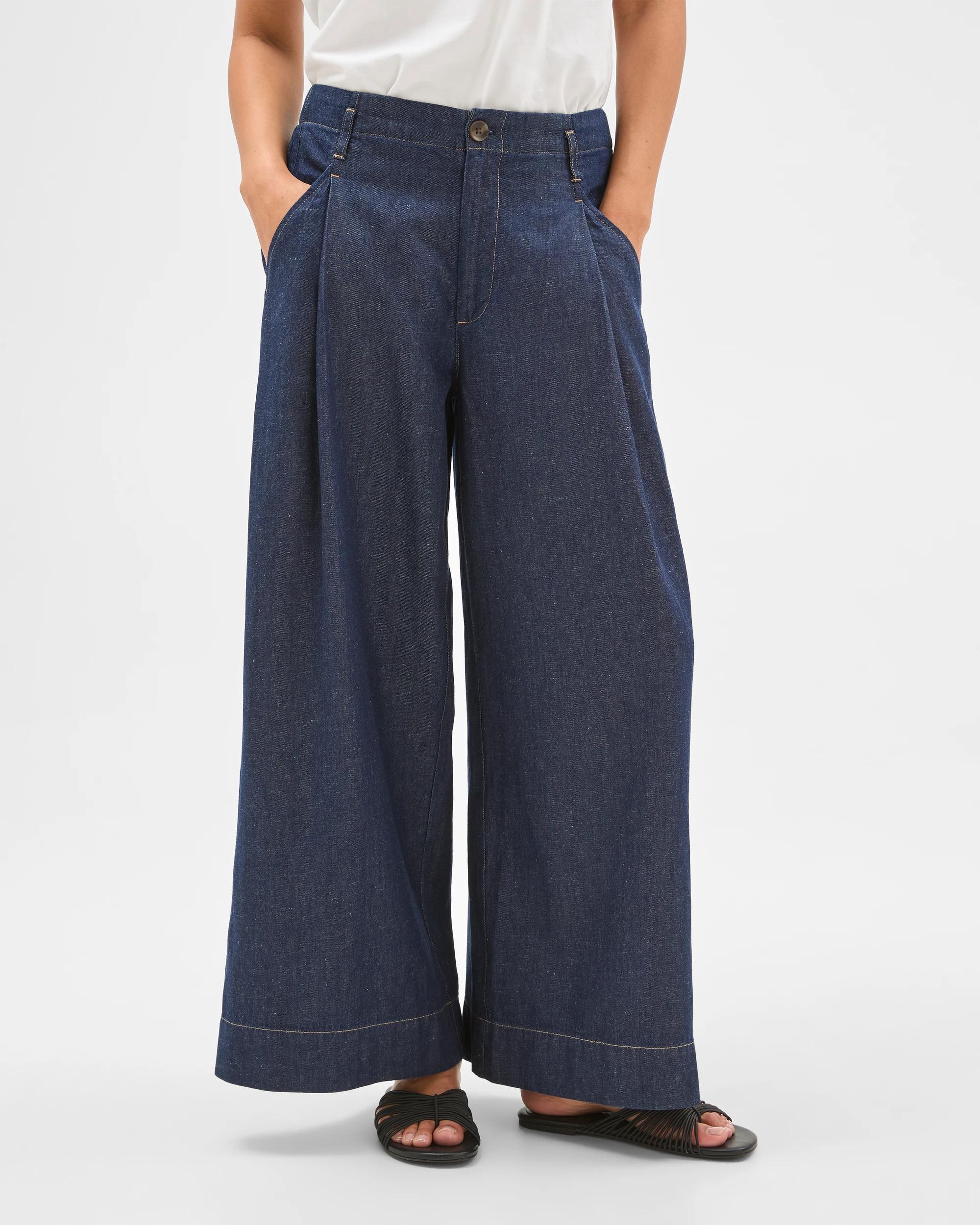 1 Target Denim Denim Wide Leg Jeans RINSE, 1 of 6