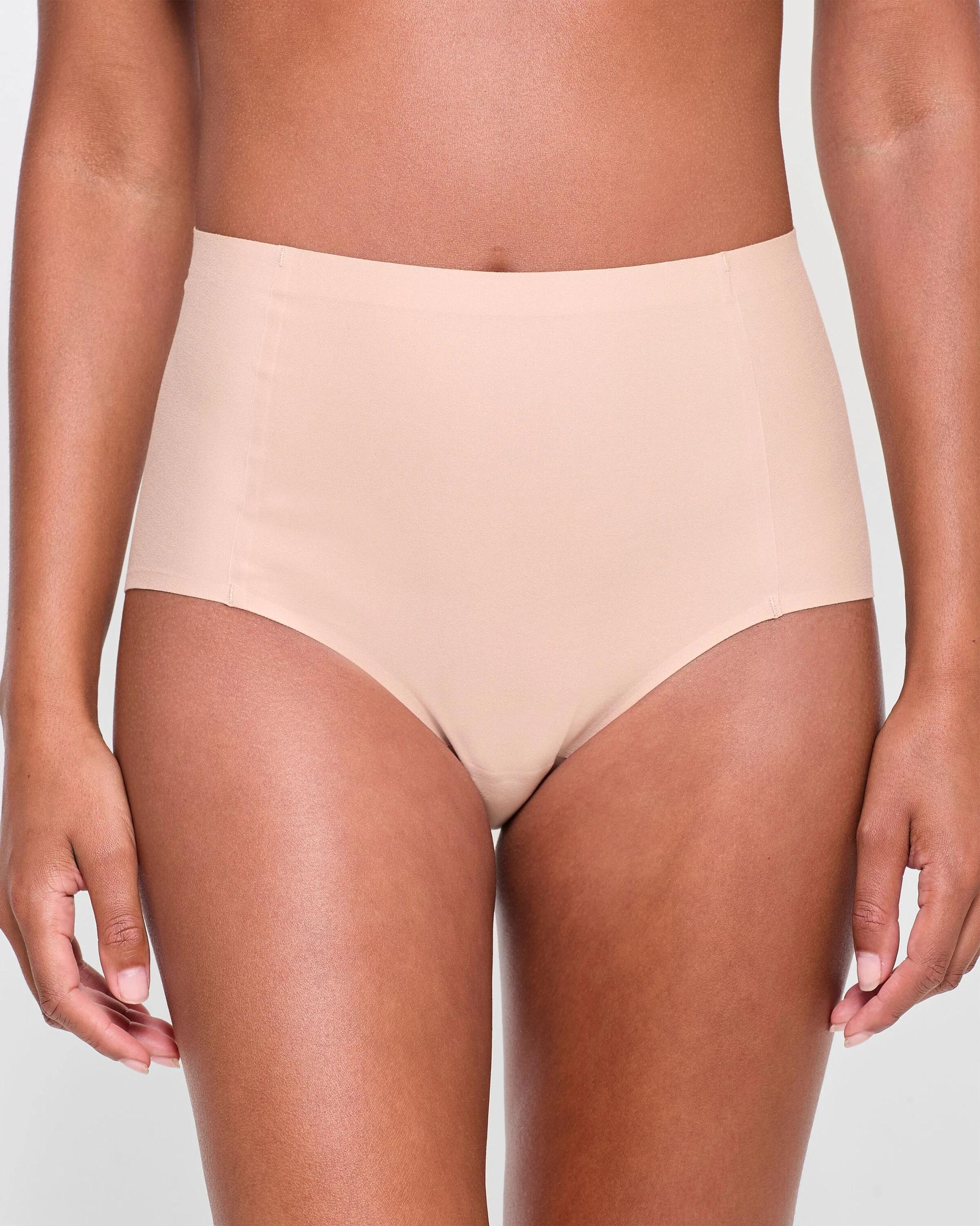 3 Target 2 Pack Bonded No Show High Waist Full Briefs NUDE, 3 of 3