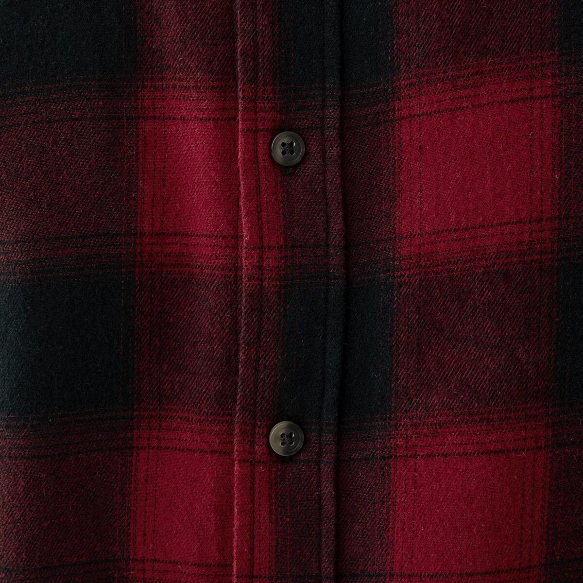 6 Long Sleeve Buffalo Check Shirt Red Check, 6 of 7