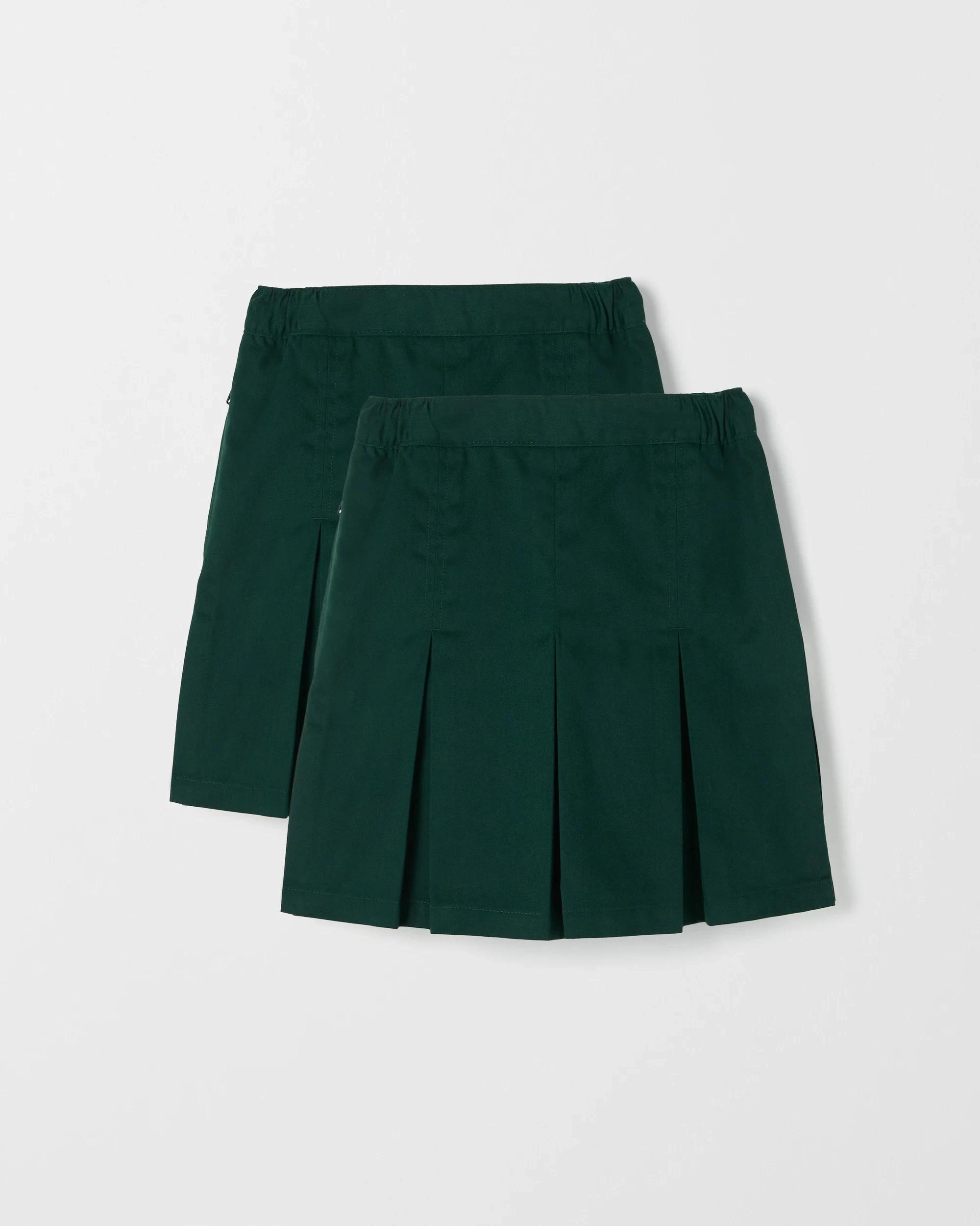 3 Target Kids Australian Cotton Blend School 2 Pack Drill Skort BOTTLE GREEN, 3 of 5