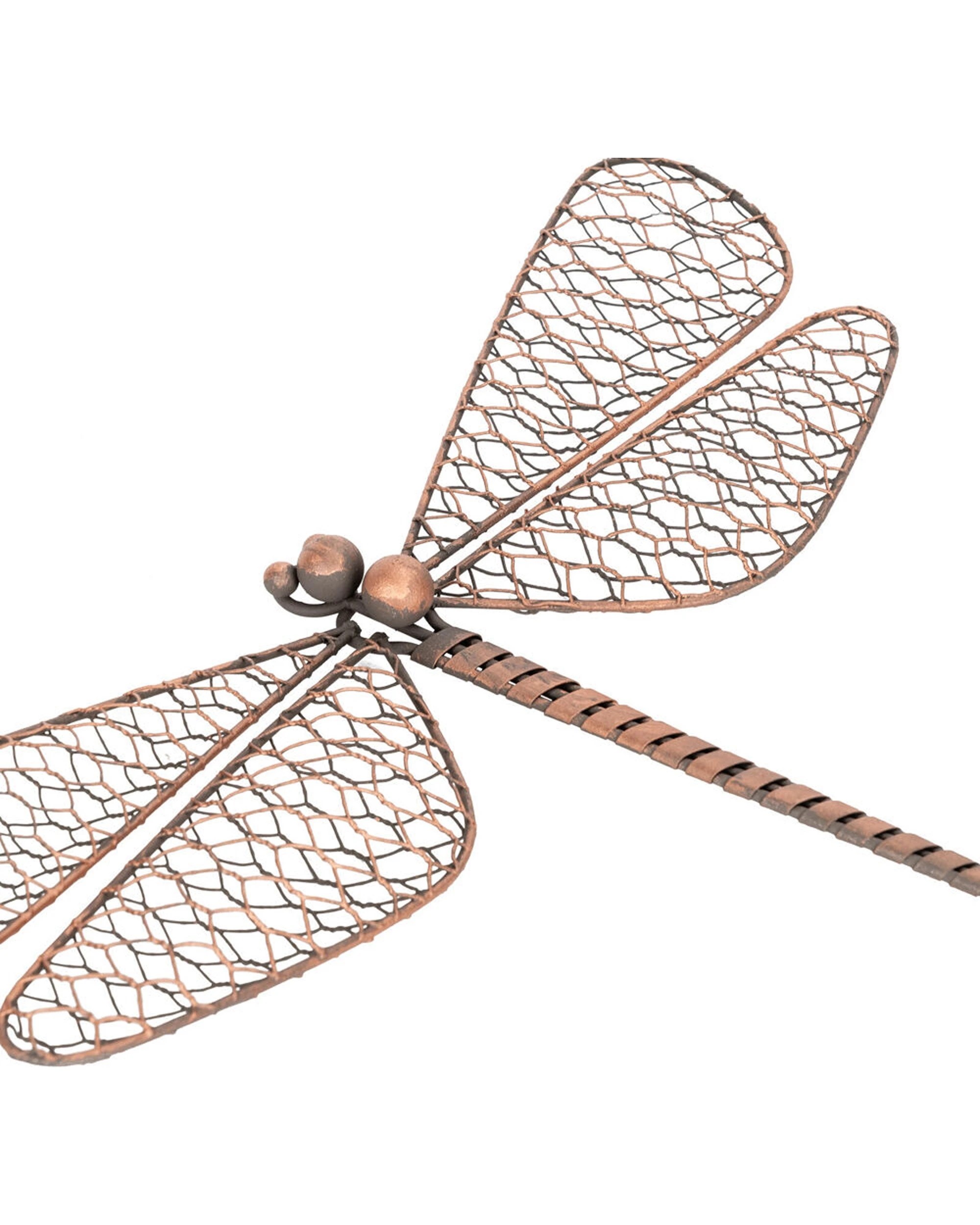 2 Alfresco Medium Steel Wire Dragonfly 29x18cm - Multi, 2 of 2