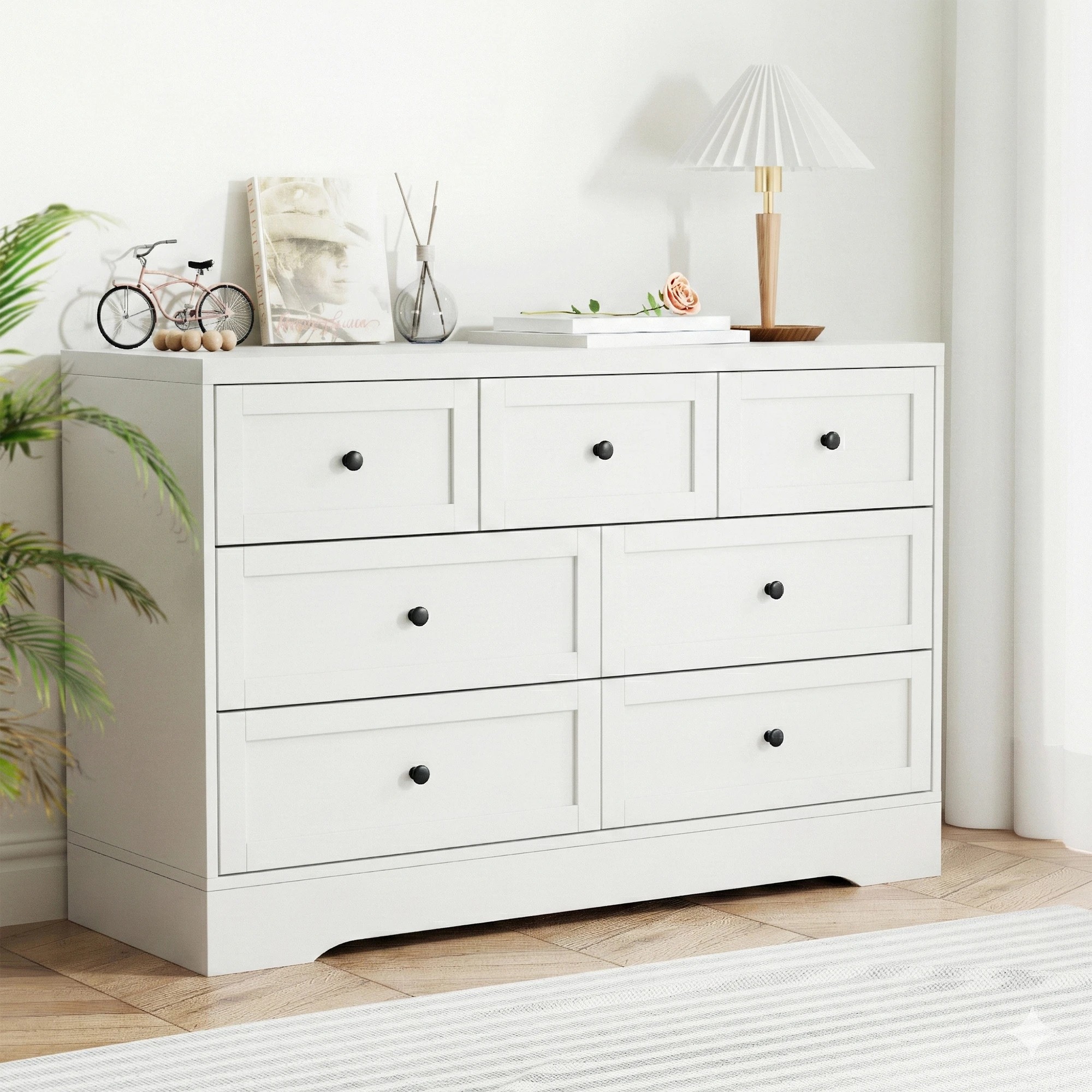 8 Artiss 7 Chest of Drawers Dresser Table - White, 8 of 9