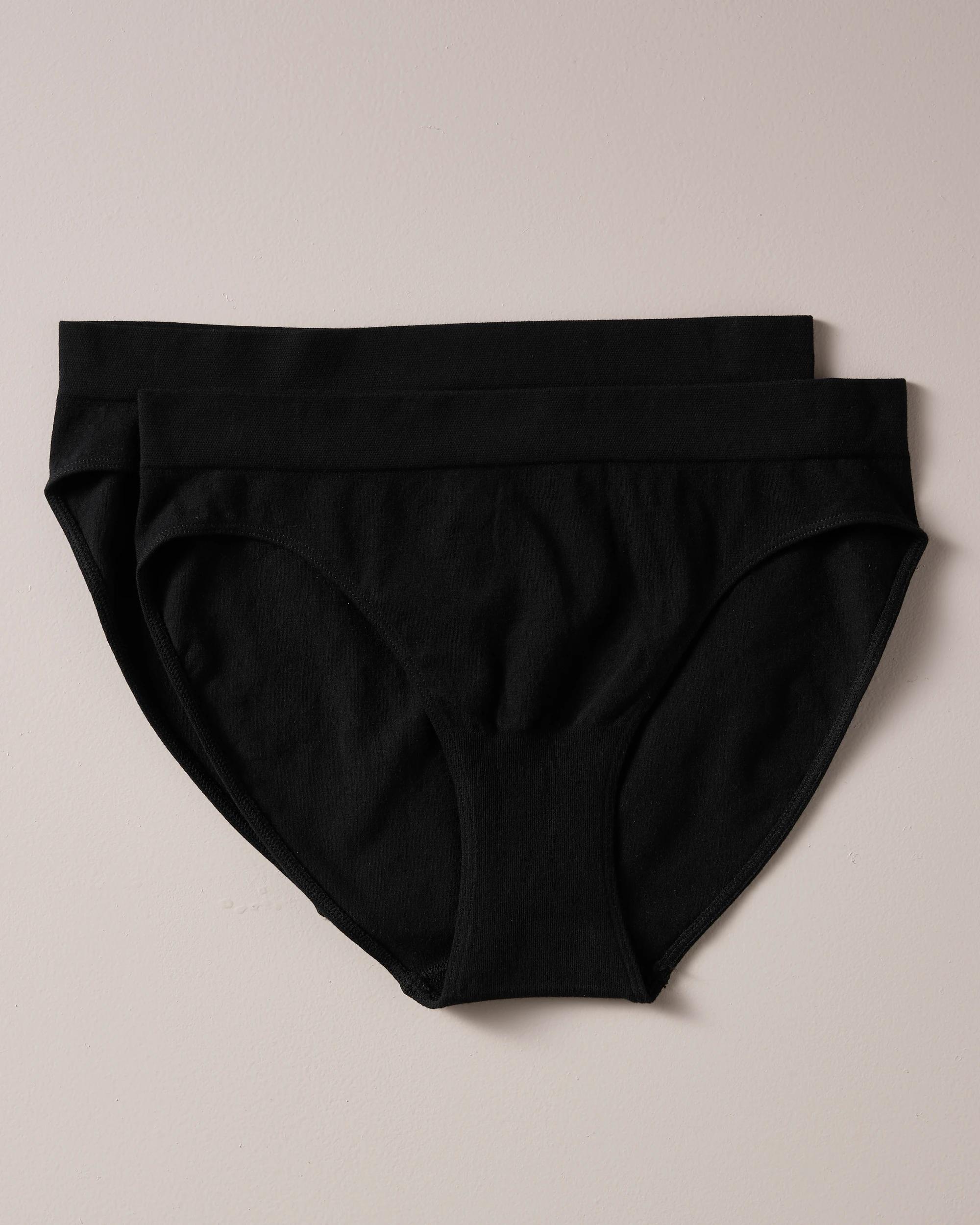 8 Target 2 Pack Cotton Seamfree Bikini Briefs BLACK, 8 of 8