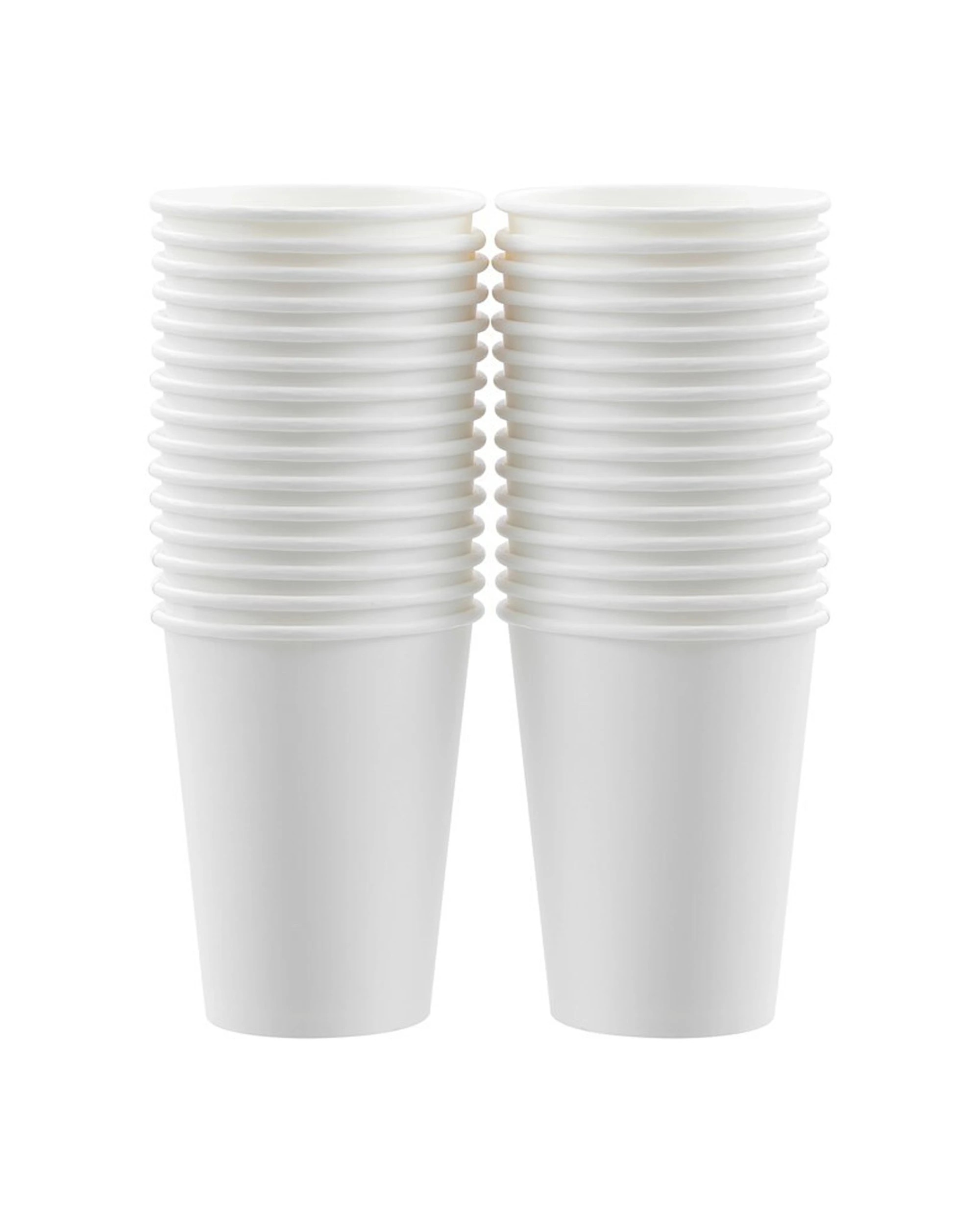 4 Lemon & Lime 8x 30PK 360ml Disposable Eco Paper Cup Biodegradable Set - White, 4 of 6