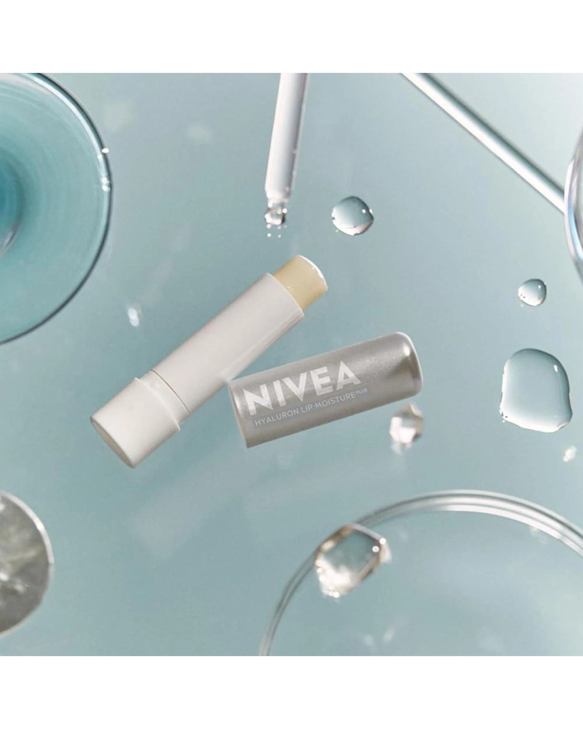 4 6 x Nivea Lip Moisture Plus Hyaluron Lip Balm 5.2g - Original, 4 of 6
