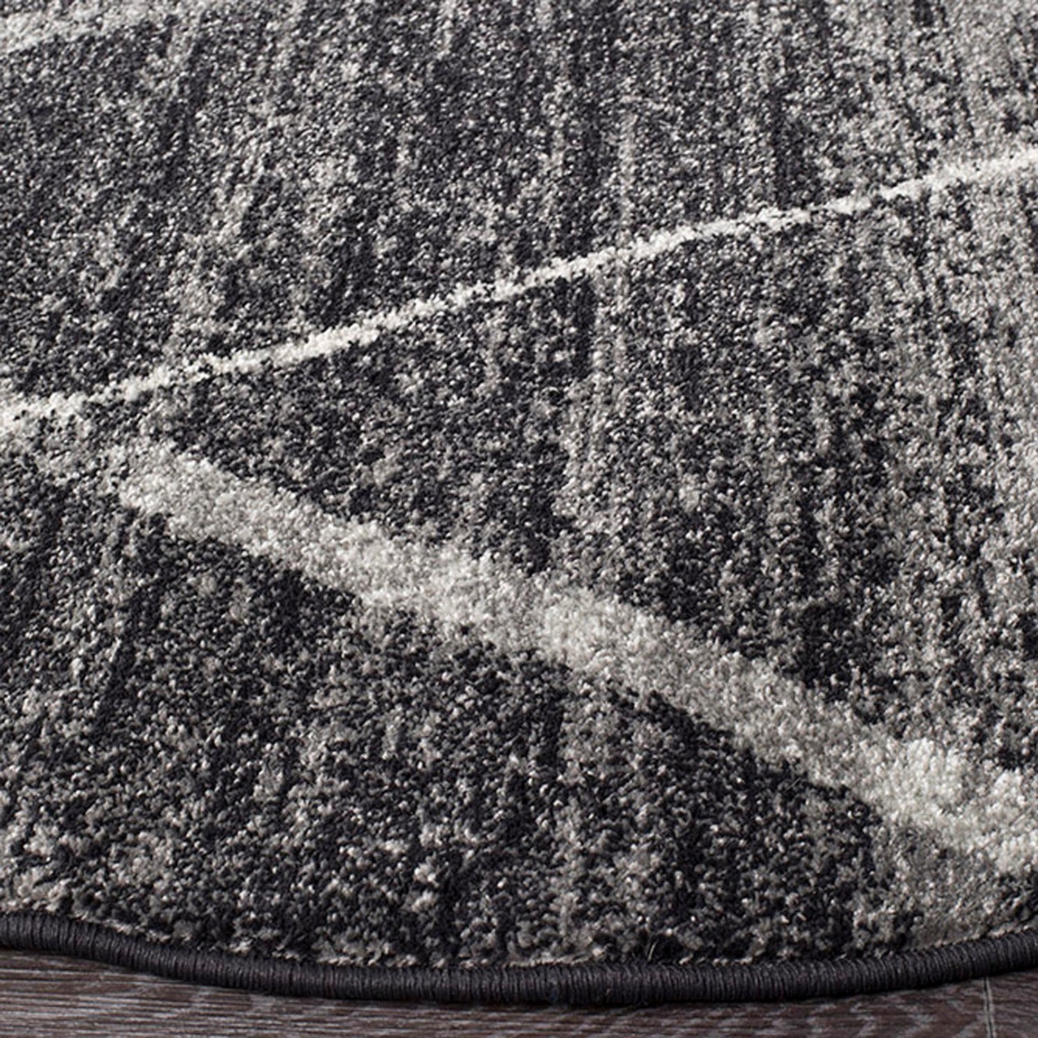 5 Common Ground Rugs Bluebay 452 240x240cm - Large Round Power Loomed Pet Friendly Rug - Charcoal, 5 of 5