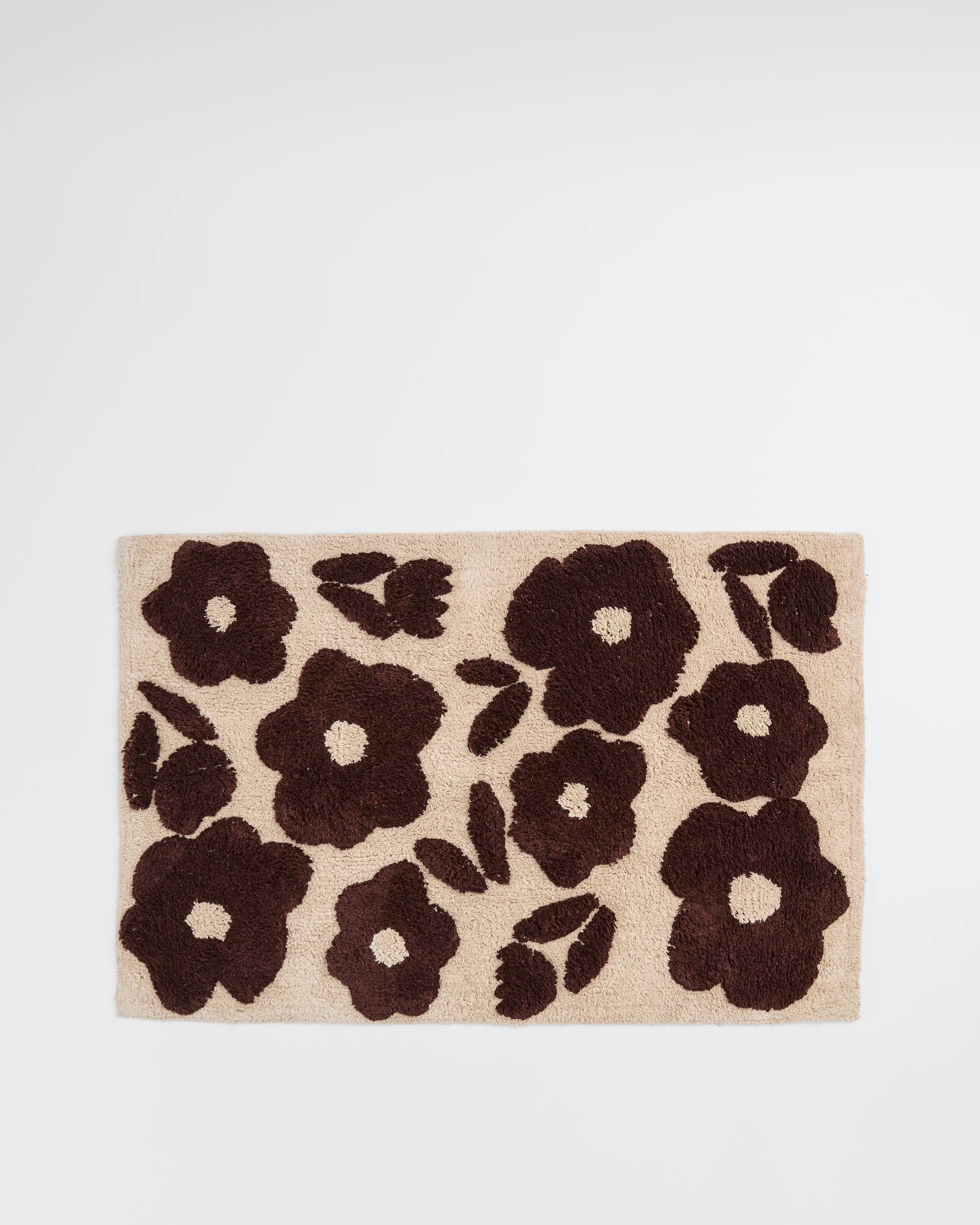 1 Target Jasmine Floral Australian Cotton Bath Mat - Brown, 1 of 2