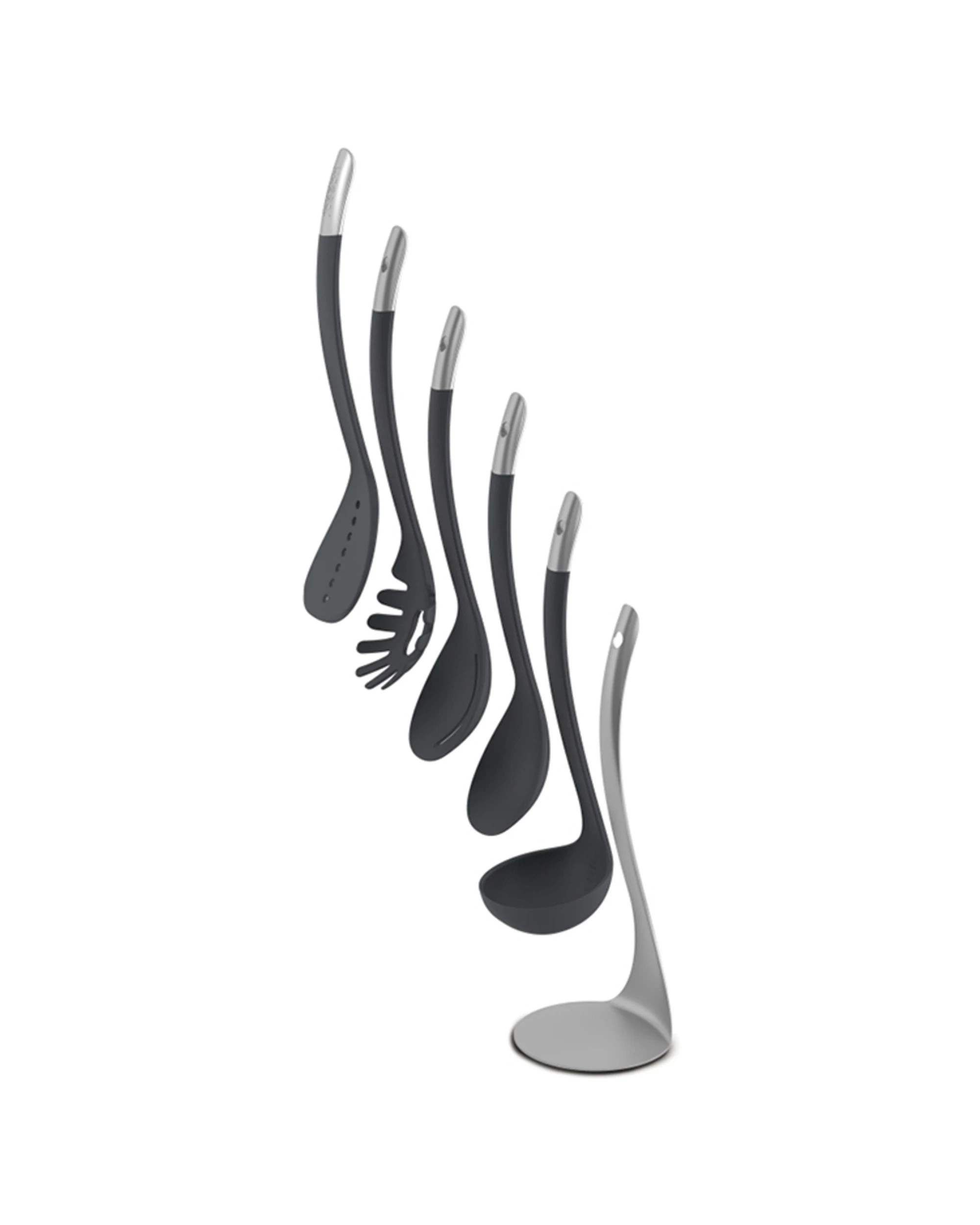 2 Joseph Joseph Nest 100 Utensils Set Nesting Design Heat Resistant Utensils Stainless Steel Stand - Grey, 2 of 4