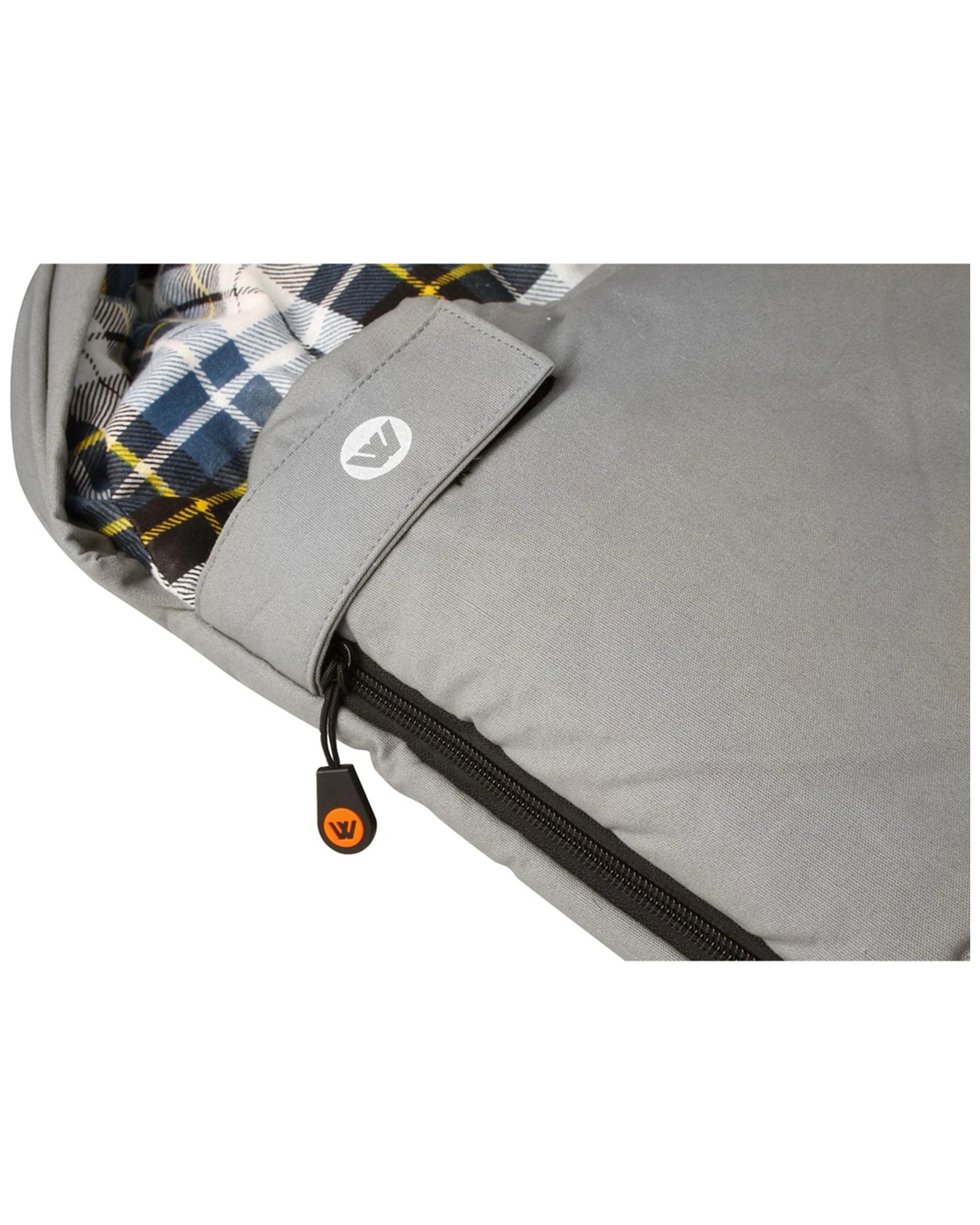 3 Wildtrak Frankland Hooded Jumbo Sleeping Bag -7C Cotton Canvas - Grey, 3 of 5