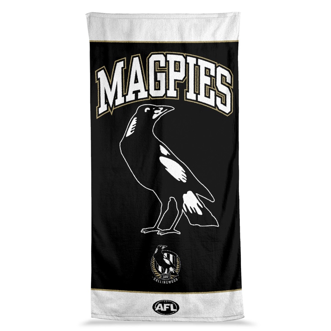 1 AFL Collingwood Magpies Cotton Beach Towel, 1 of 4