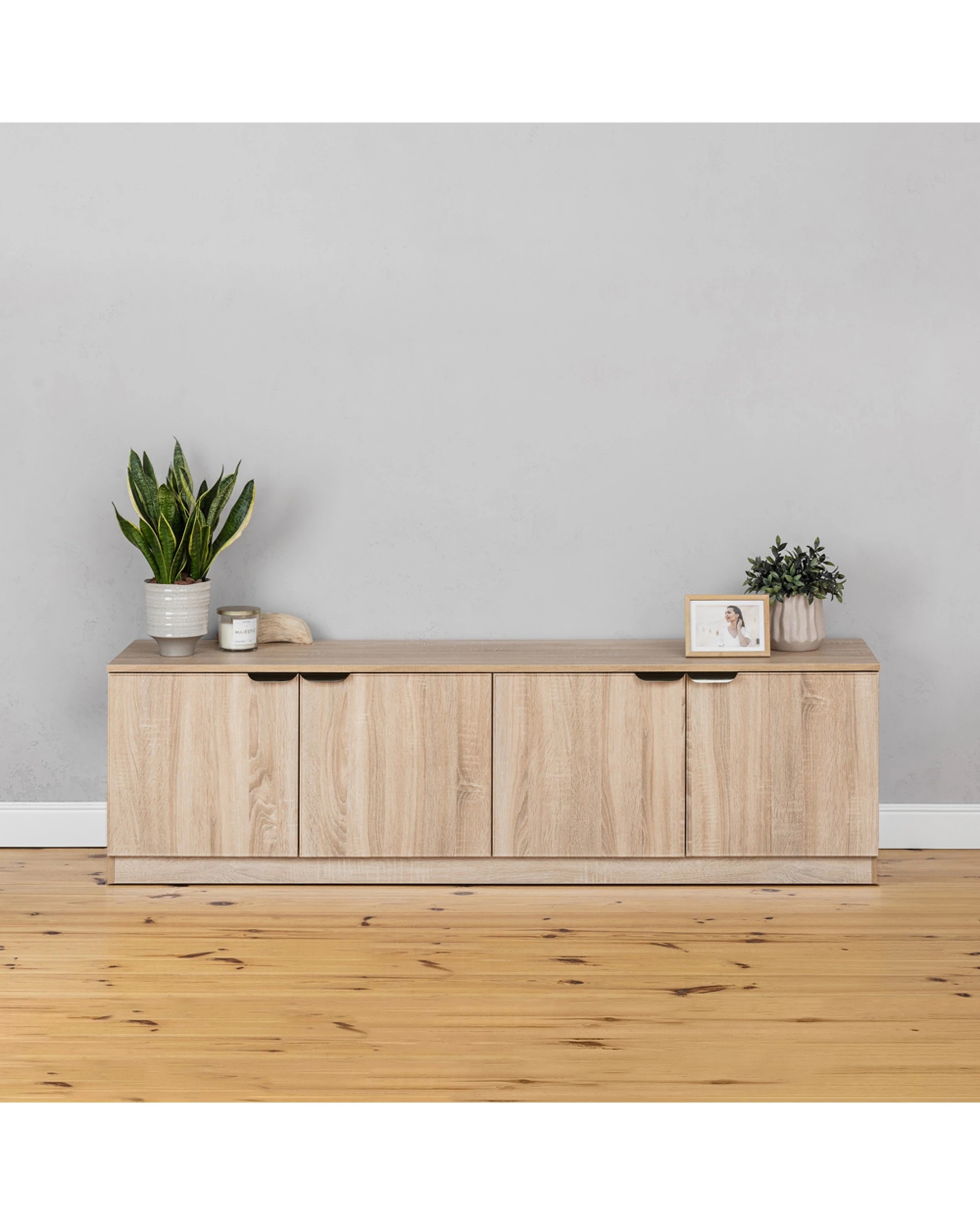 2 European Cabinetry Bucharest Oak Slim TV Unit Pull Handle - Natural, 2 of 4