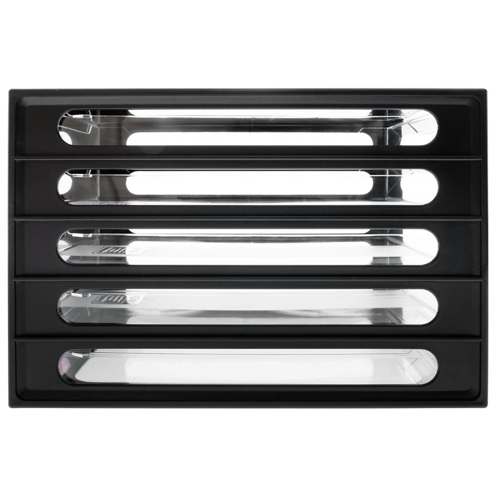 3 J.Burrows Desktop File Storage Organiser 5 Drawer Black, 3 of 4