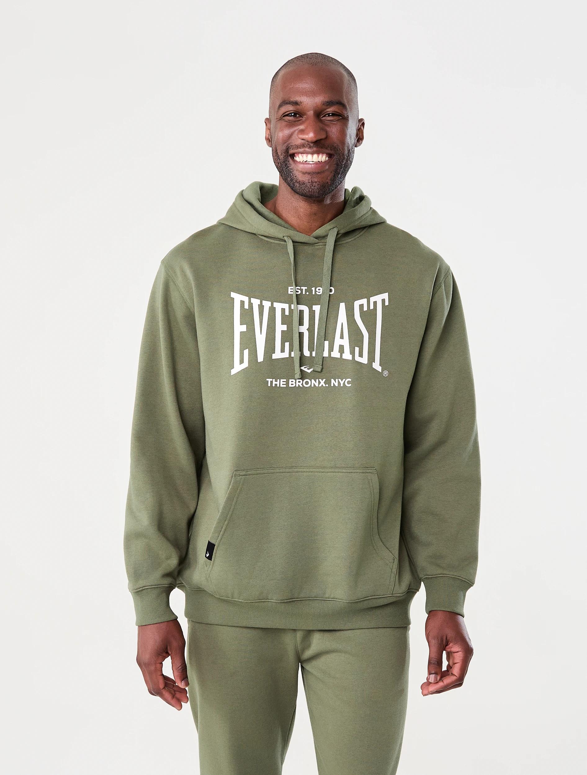1 Everlast Mens Bronx Hoodie Olive, 1 of 8