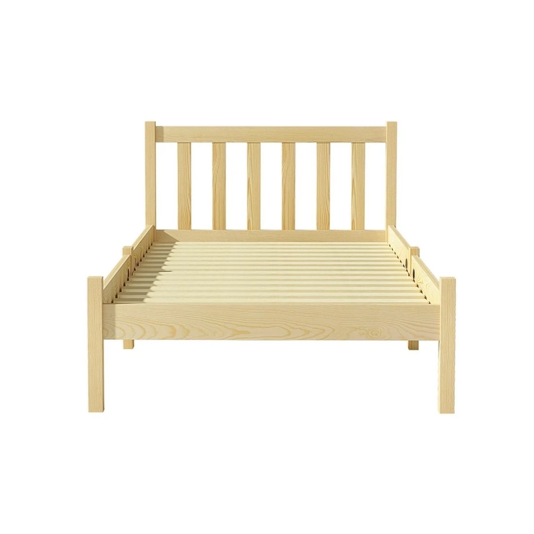 3 Artiss Bed Frame Single Size Wooden Oak SOFIE - Natural, 3 of 9