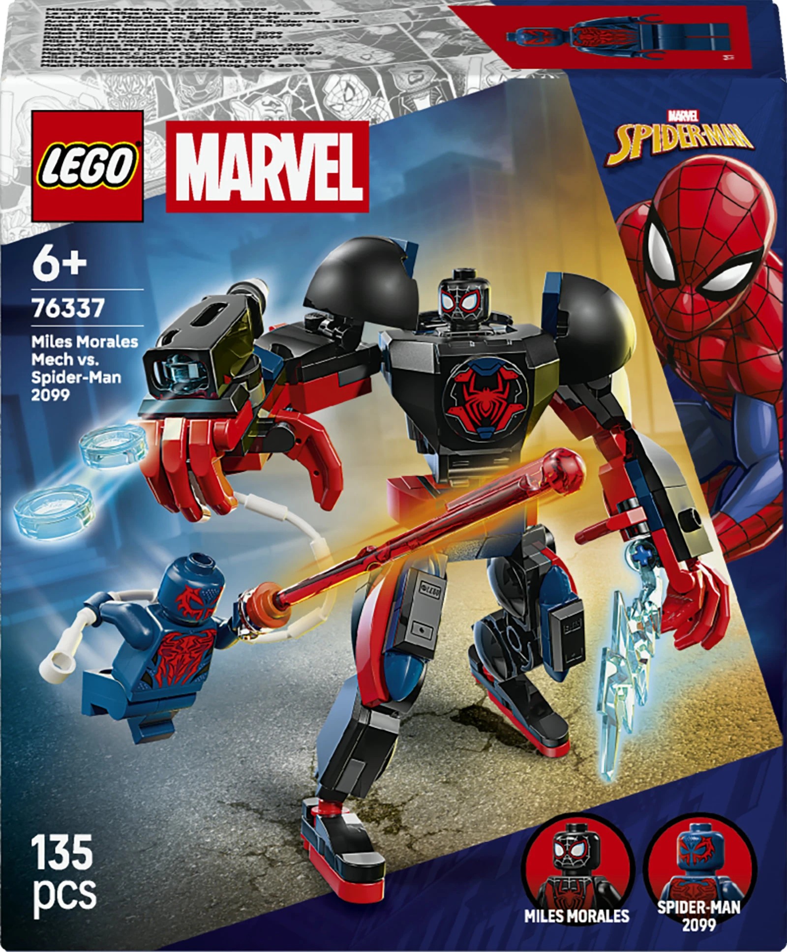 1 LEGO Super Heroes Miles Morales Mech vs. Spider-Man 2099 76337, 1 of 10