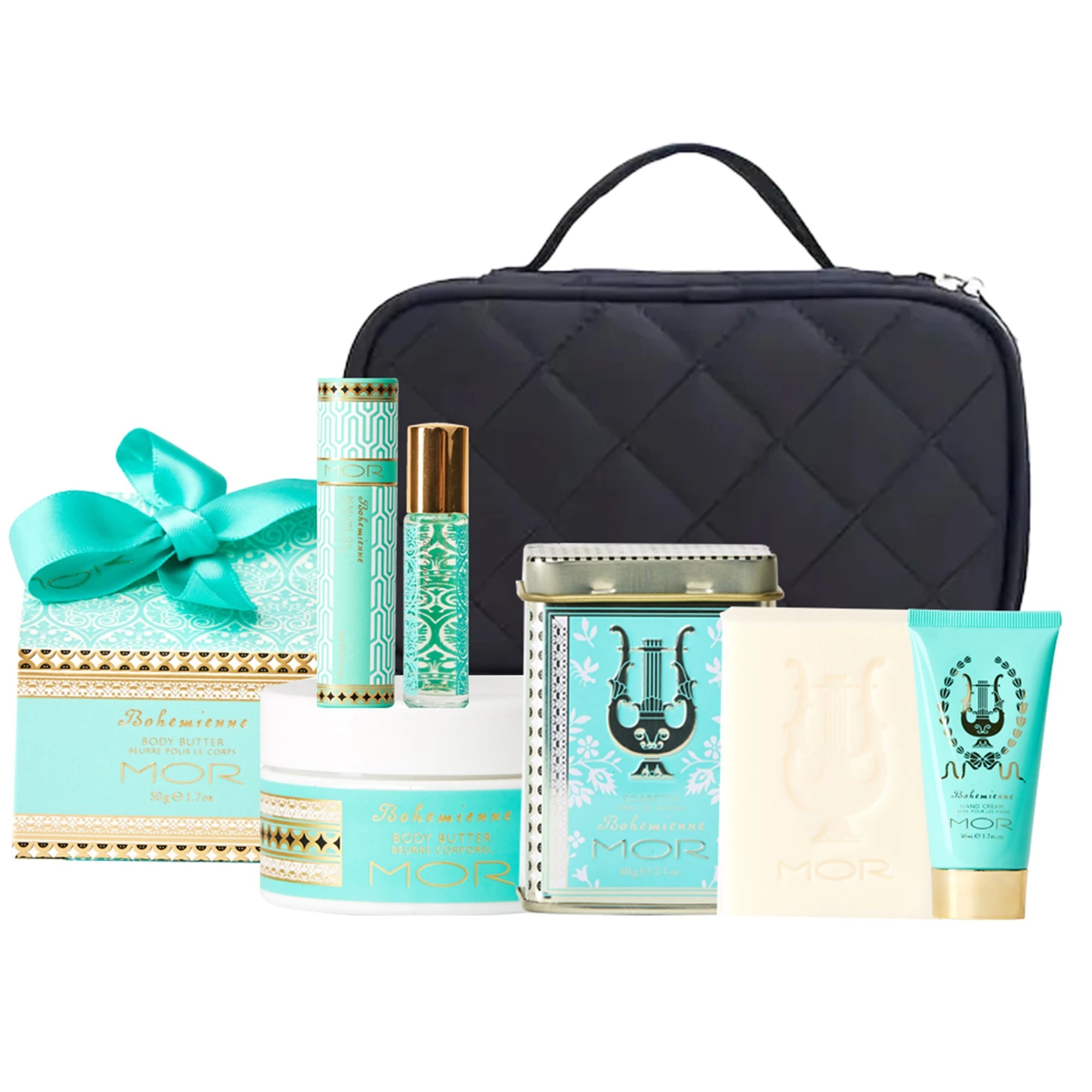 1 MOR Bohemienne Little Luxuries Pack - Soapette, Body Butter, Hand Cream, Perfume Oil - Blue, 1 of 4