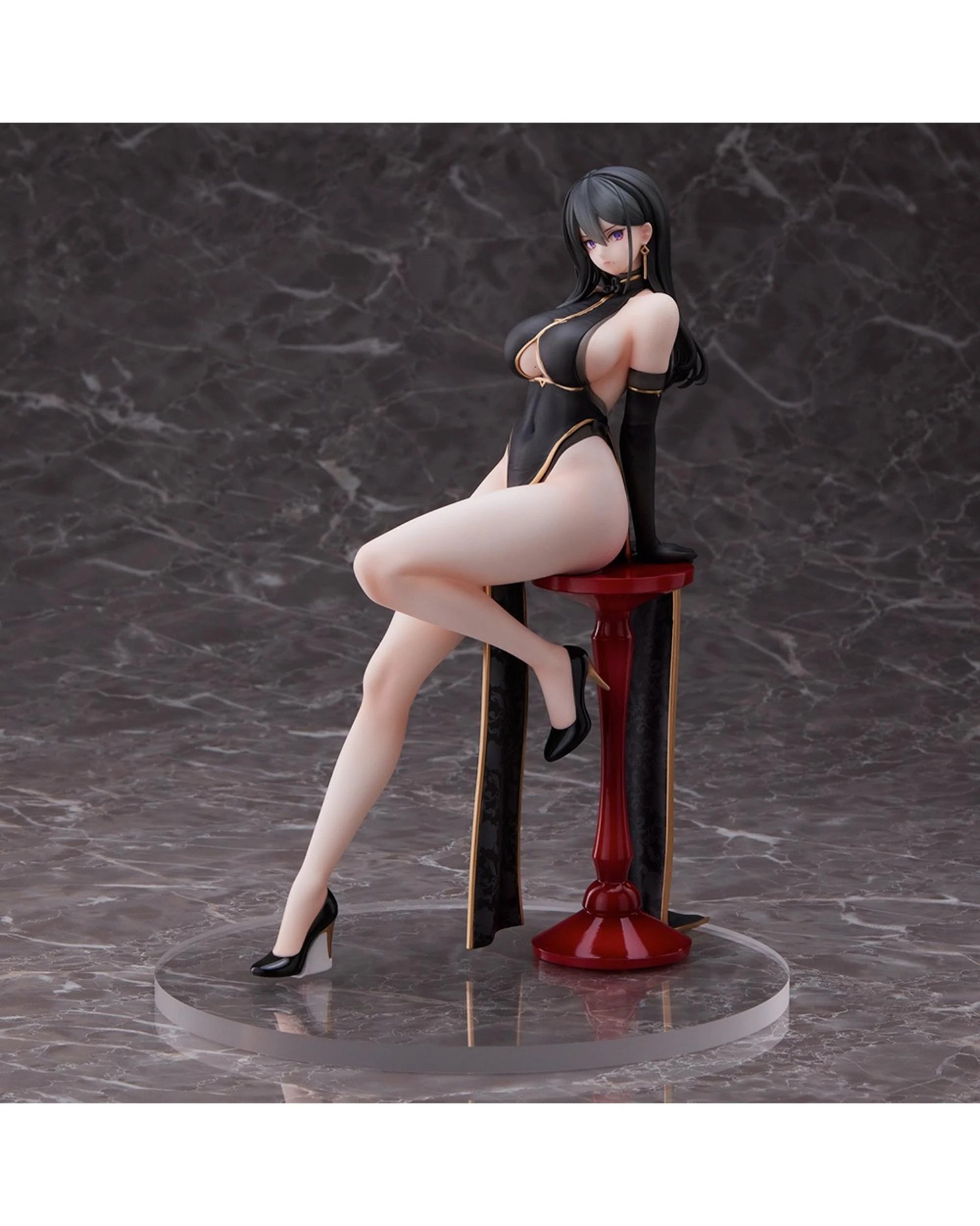 2 Hayabusa Illustration Black China Dress-Chan Figure, 2 of 10