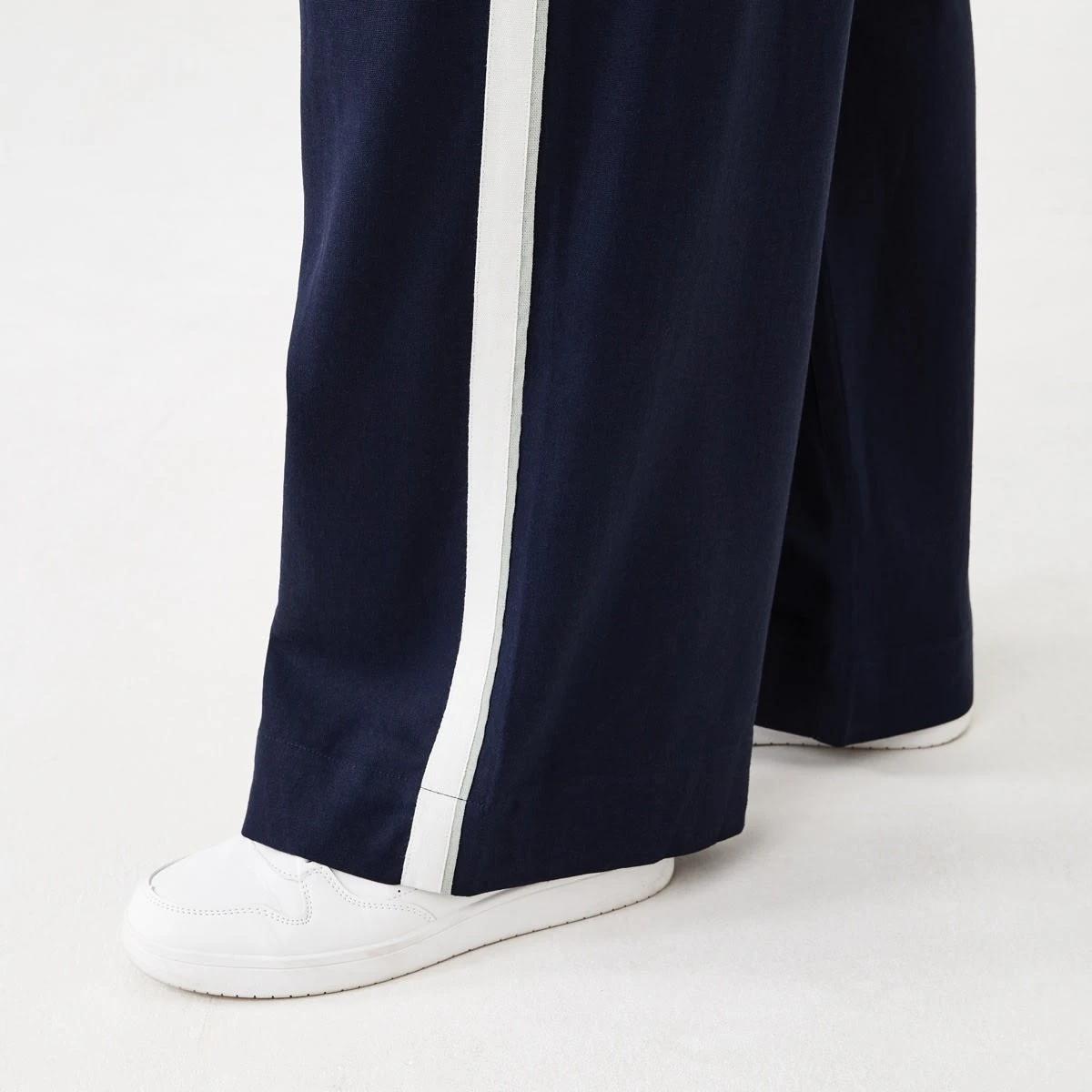 6 Wide Leg Side Tape Pants NAVY BLAZER, 6 of 6